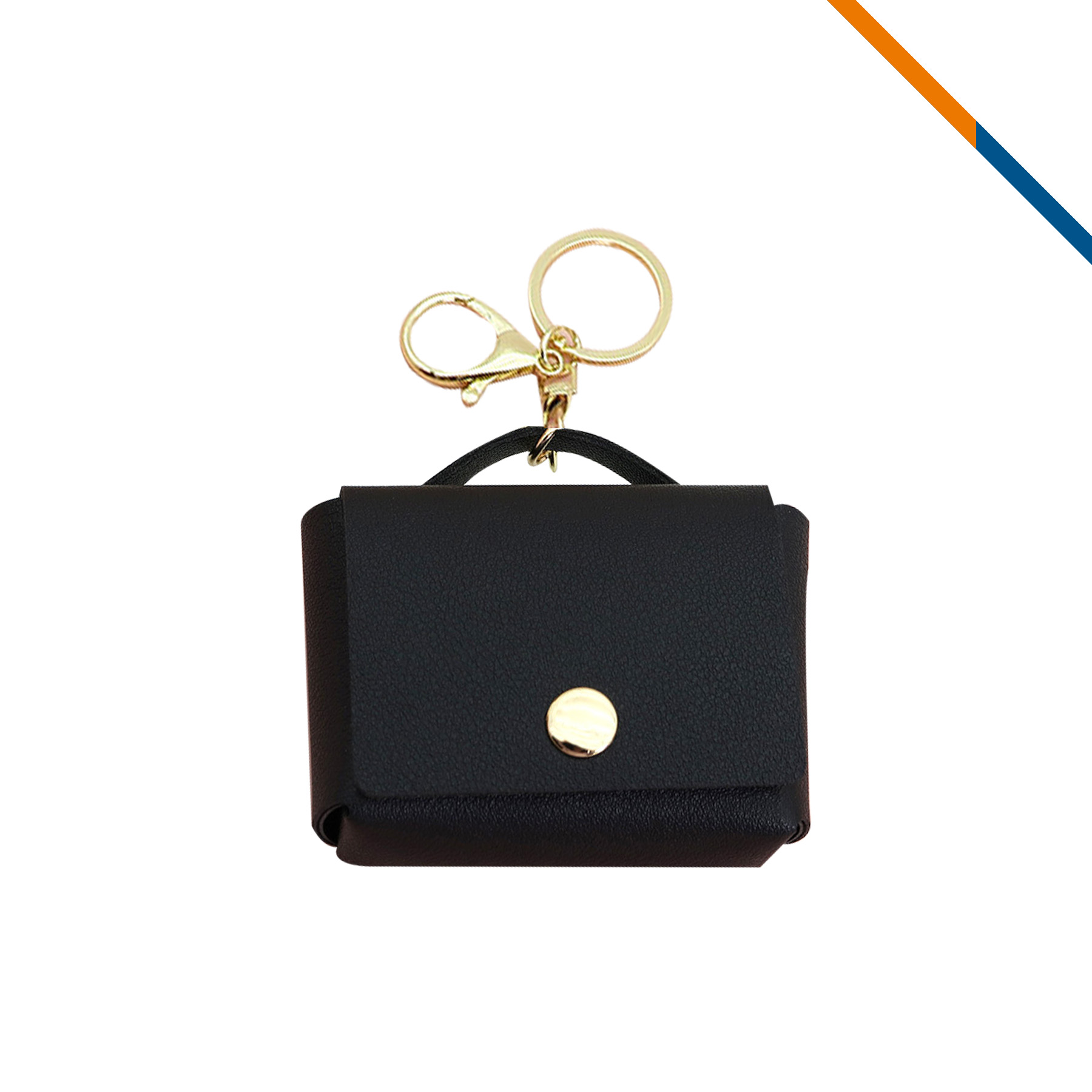 Clipu Mini PU Leather Square Coin Purse Keychain 10