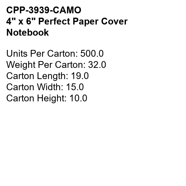 4" X 6" PERFECT PAPER COVER NOTEBOOK 7
