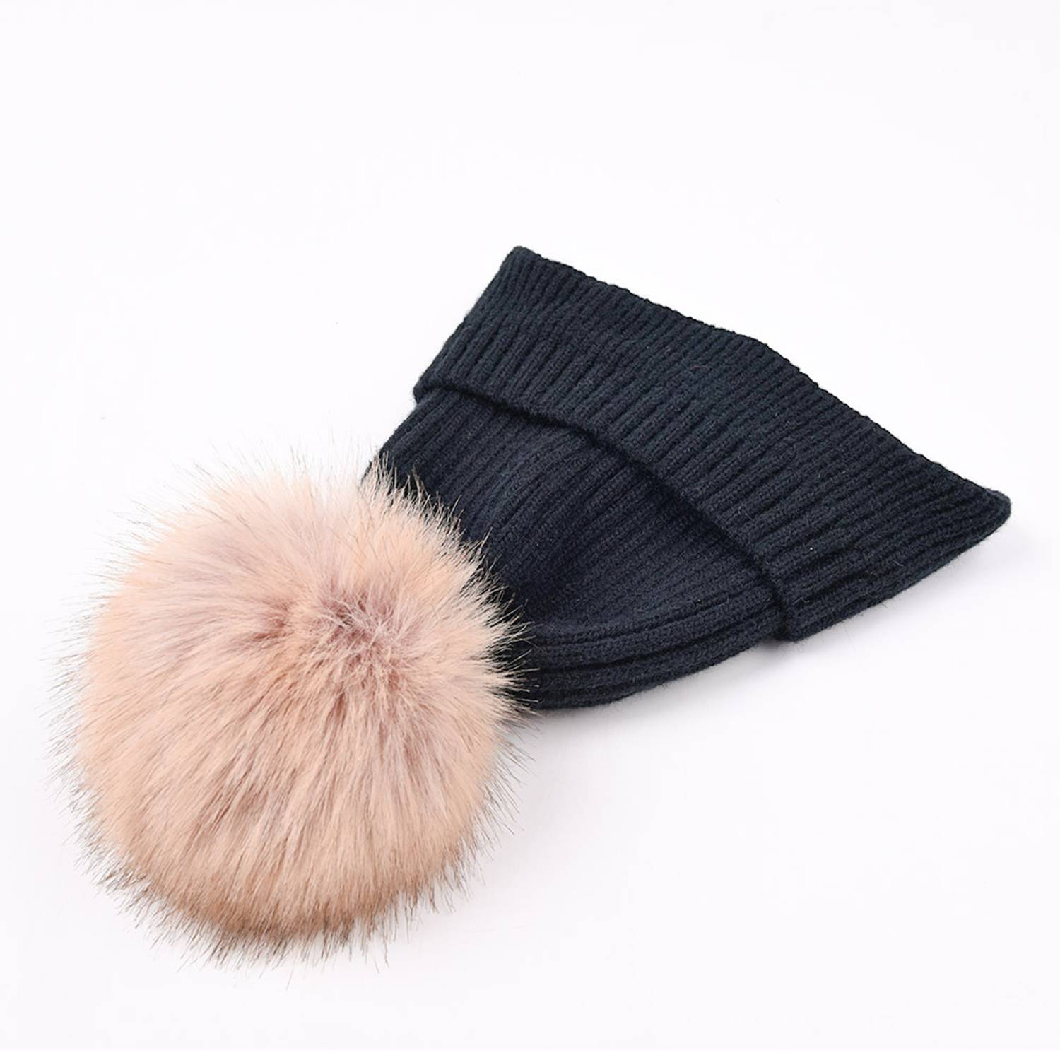 Ear Protection Warm Wool Ball Knitted Hat 3