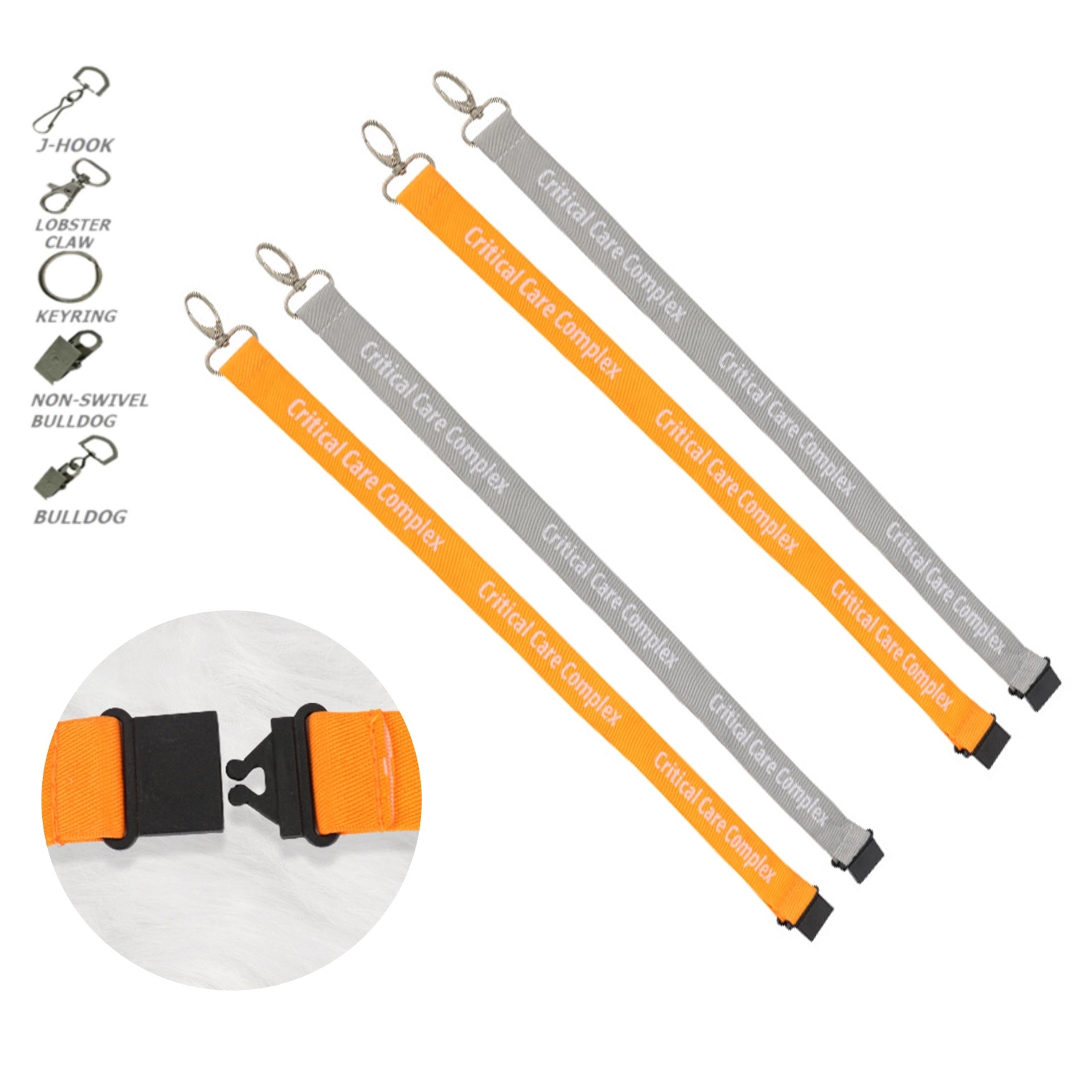 Jacquard Lanyard W/ Oval Hook & Safety Breakaway 2