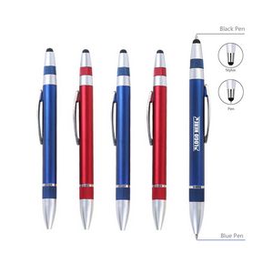 Black Blue Double Sided Silver Pen 2