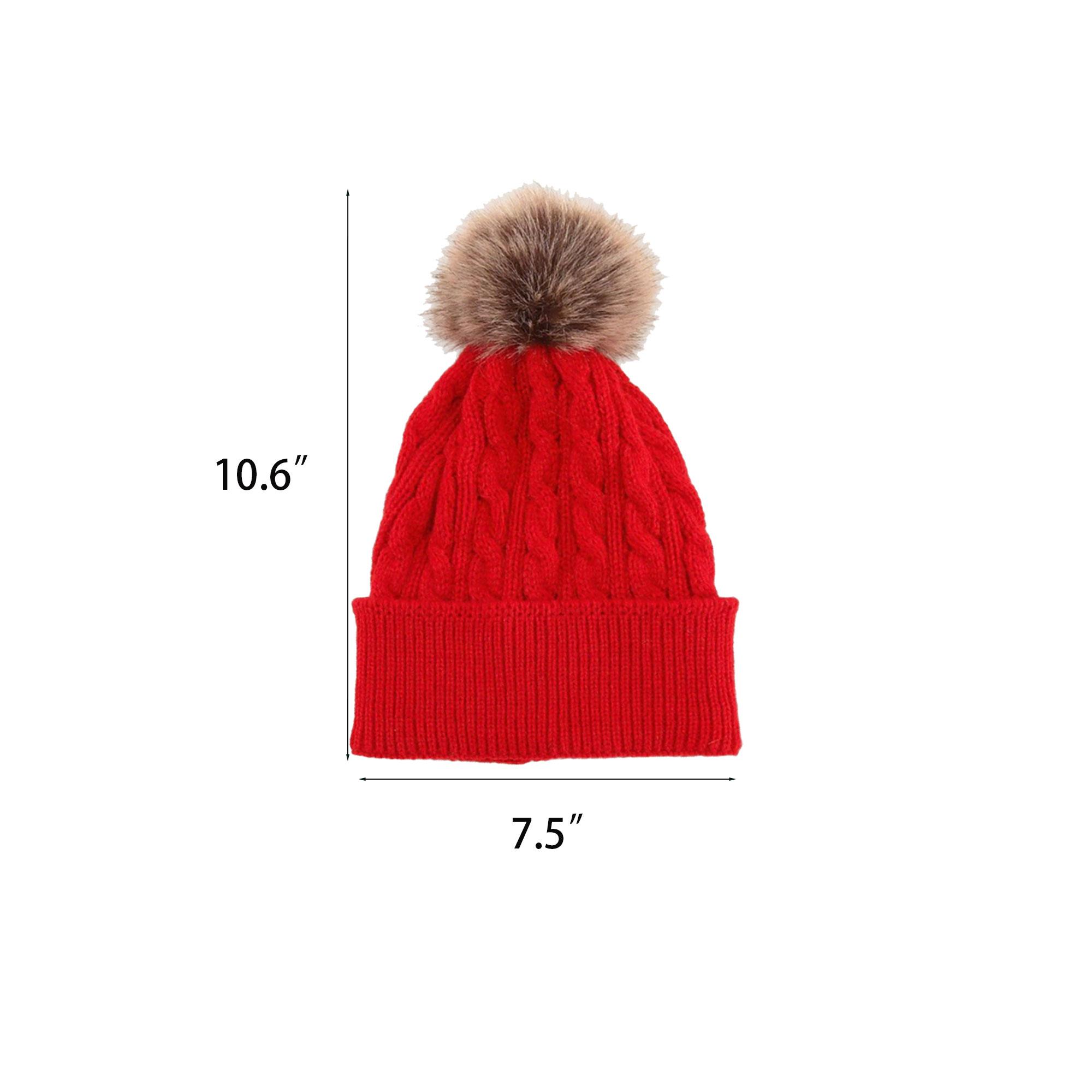 Cabled Pom Beanie 2