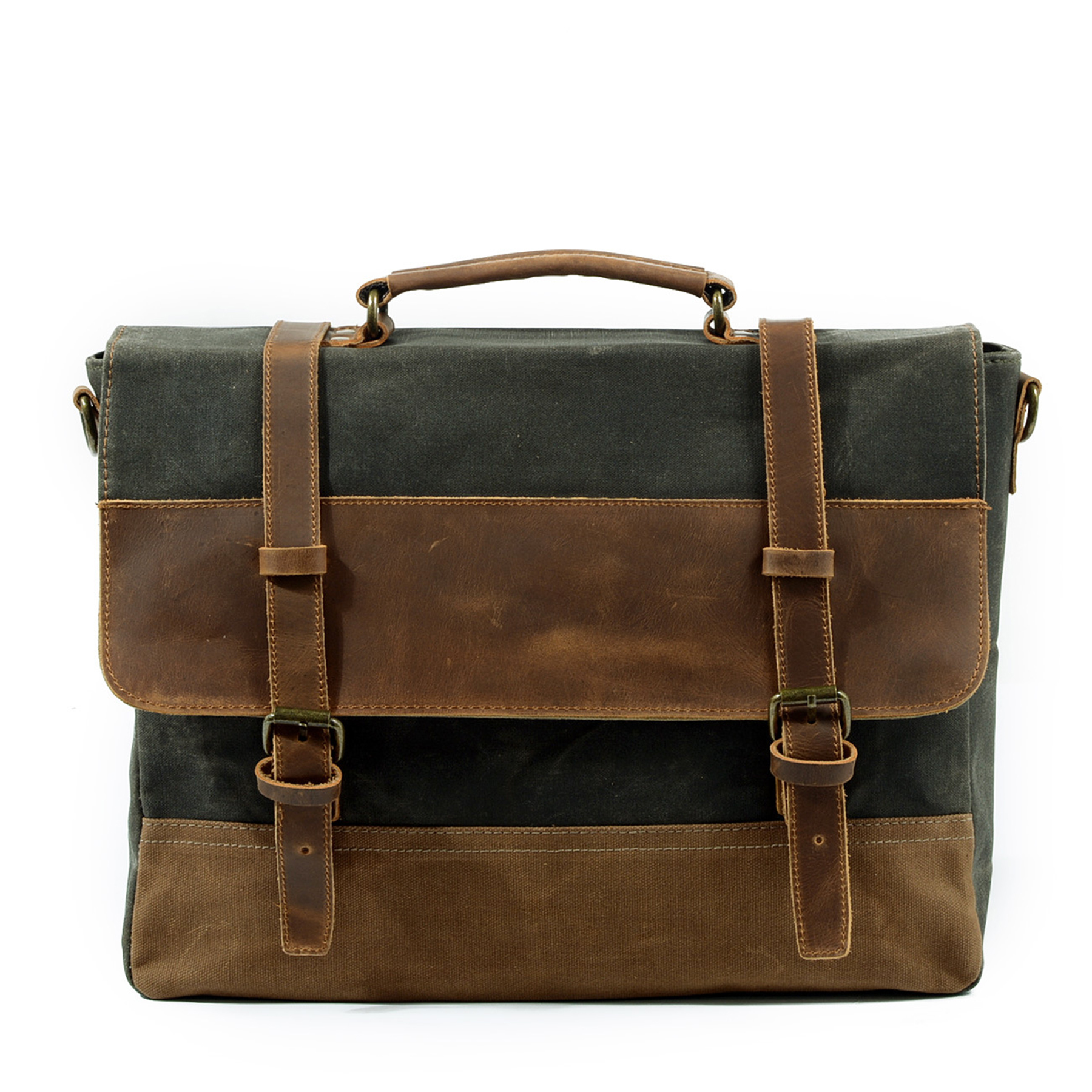 Canvas Waterproof Leather Messenger Bag 5