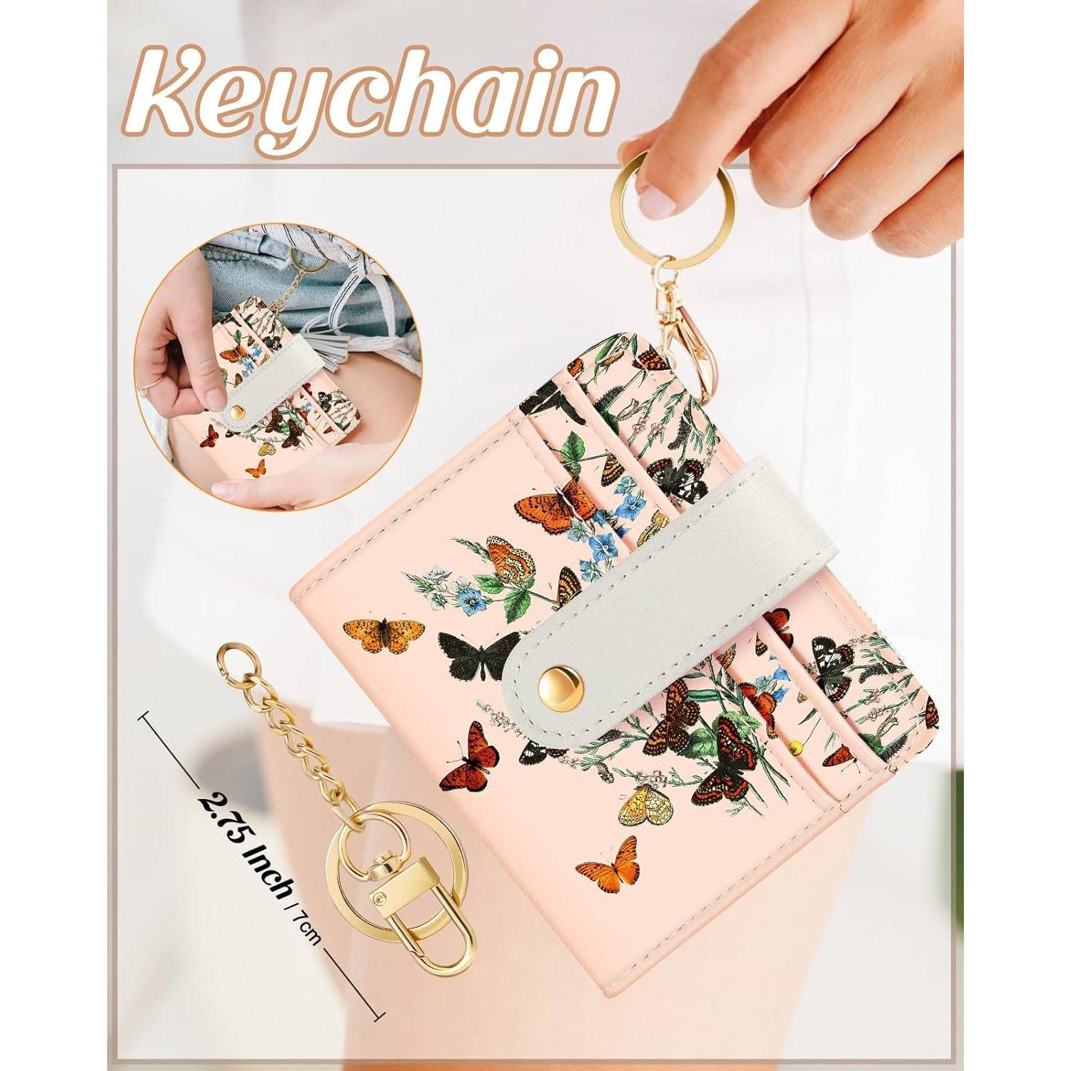 Women Portable Durable Thin Cute RFID Leather Wallet 4