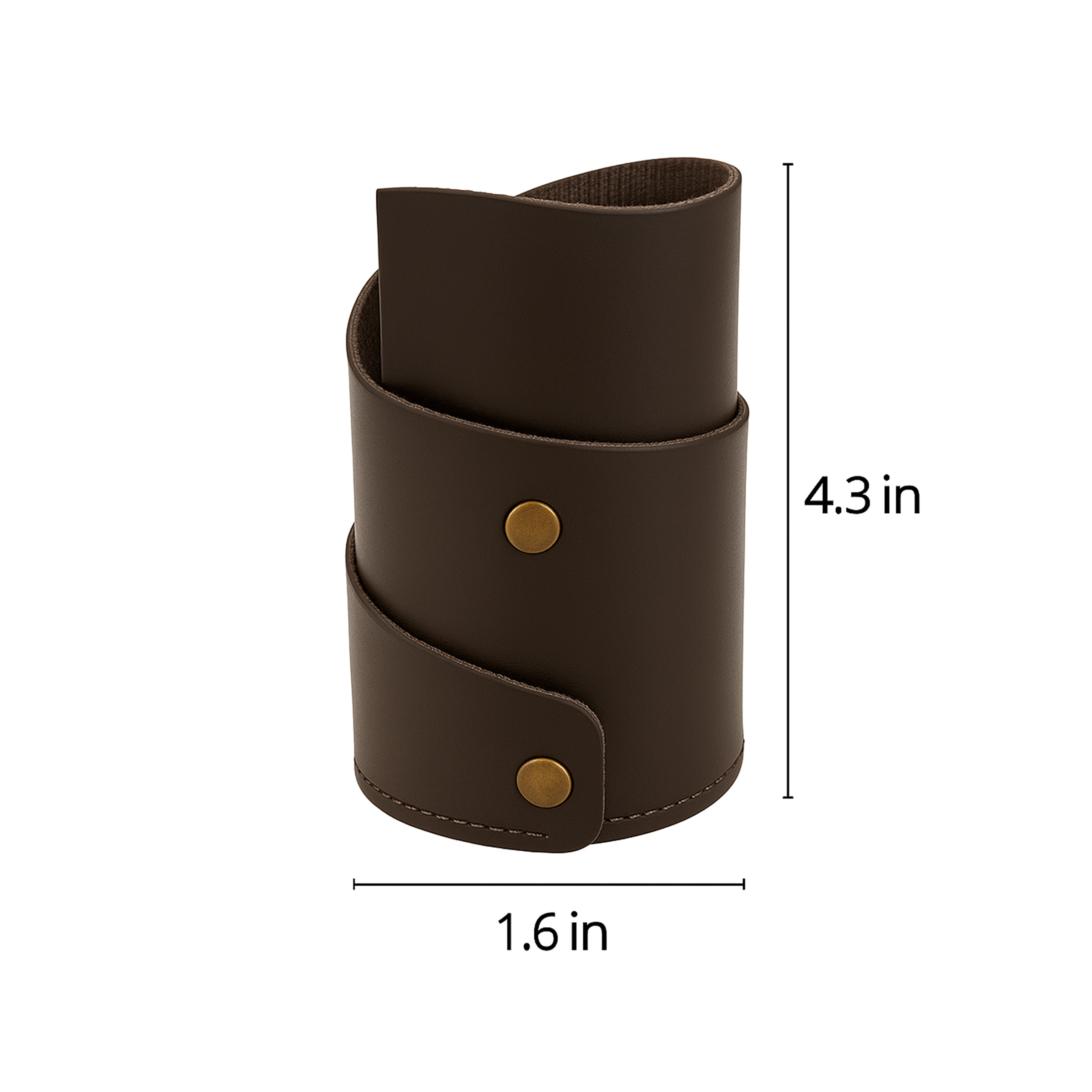 Snap Closure PU Leather Pen Holder 7