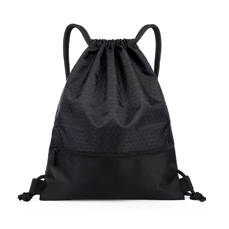 Drawstring Backpack With Zip Pocket 9
