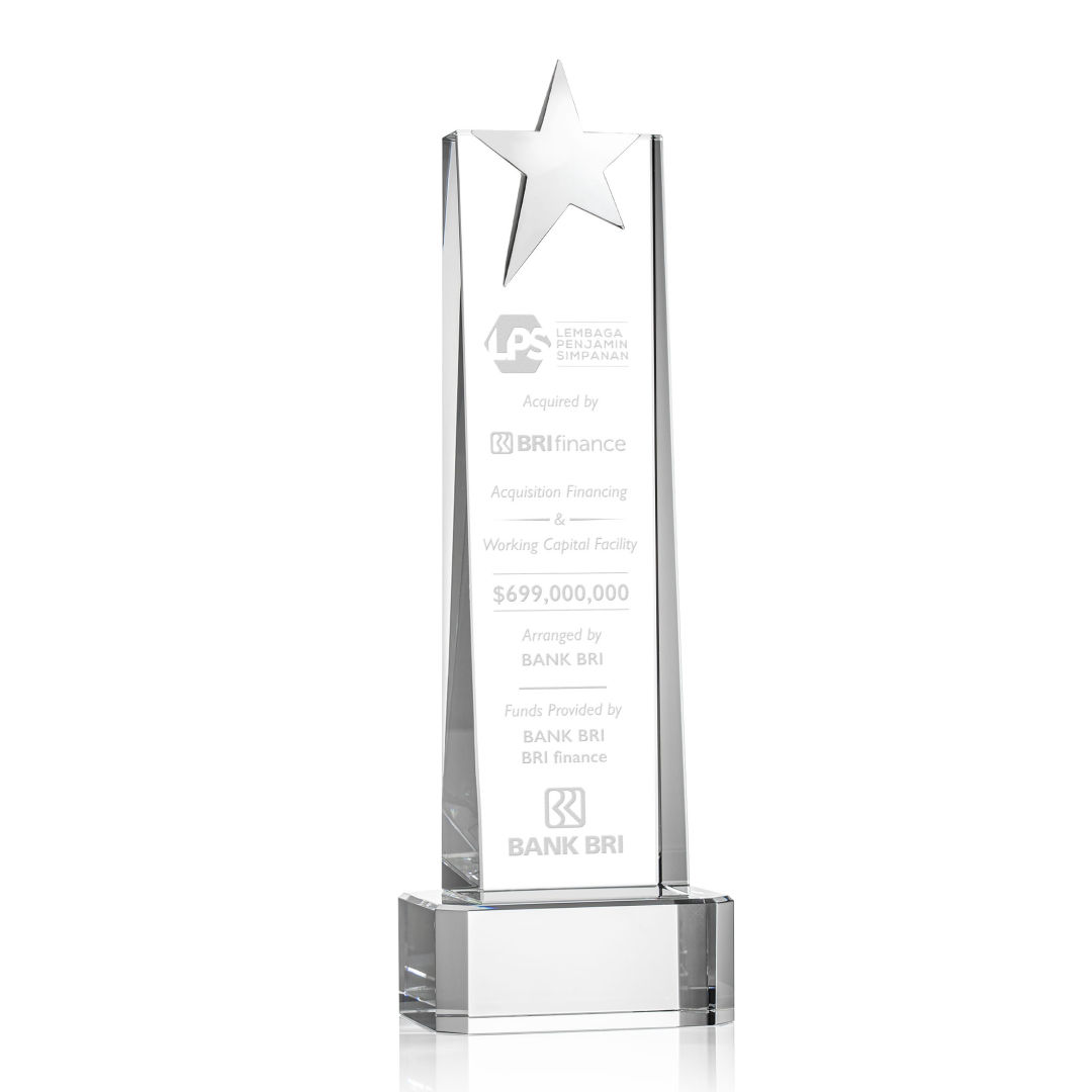 Fanshaw Silver Star Award on Base - Clear 6