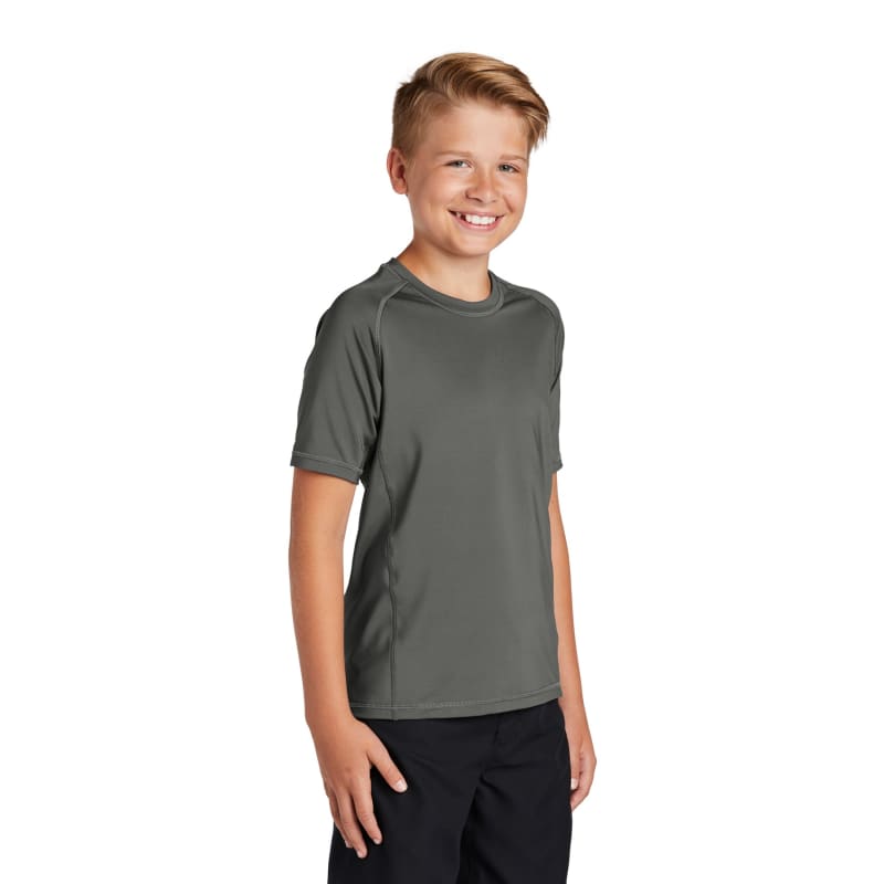 Sport-Tek Youth Rashguard Tee. 17