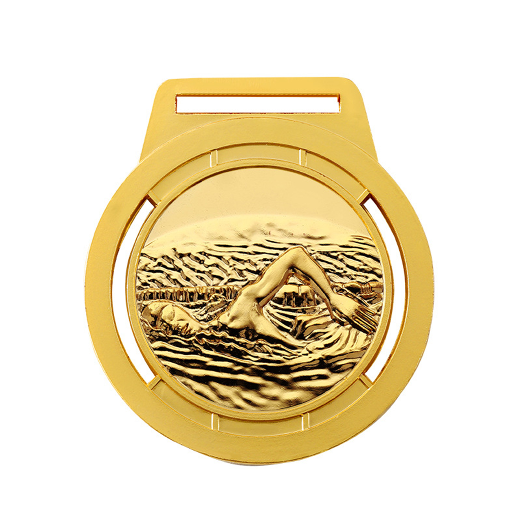 2.5'' Gold Medals Award With Neck Ribbon 2