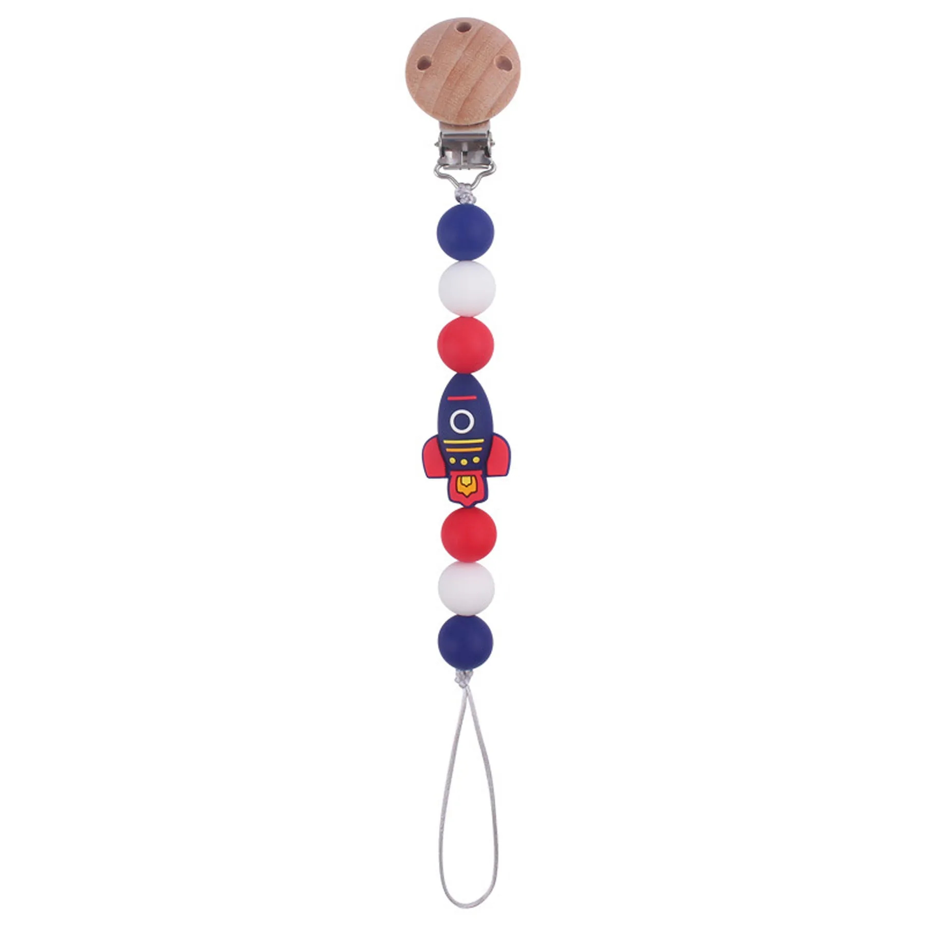 Cartoon Rocket Pacifier Chain 13