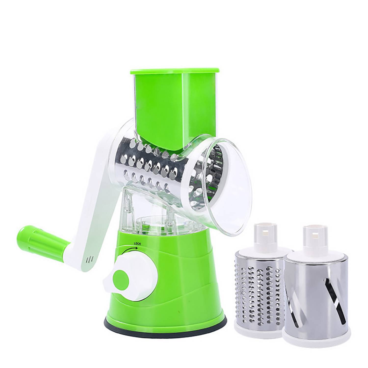 Rotary Handheld Vegetable Slicer W/ 3 Drum Blades 3