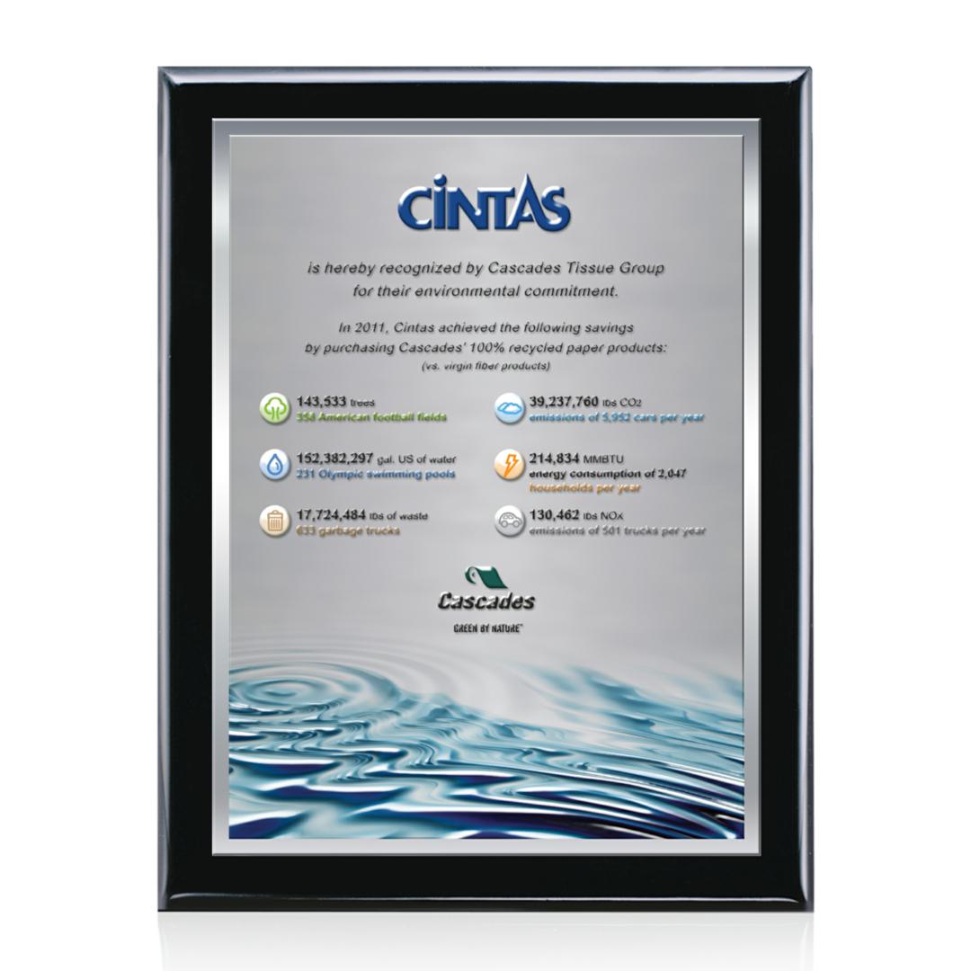Oakleigh VividPrint™ 3D Plaque - Black/Silver 1