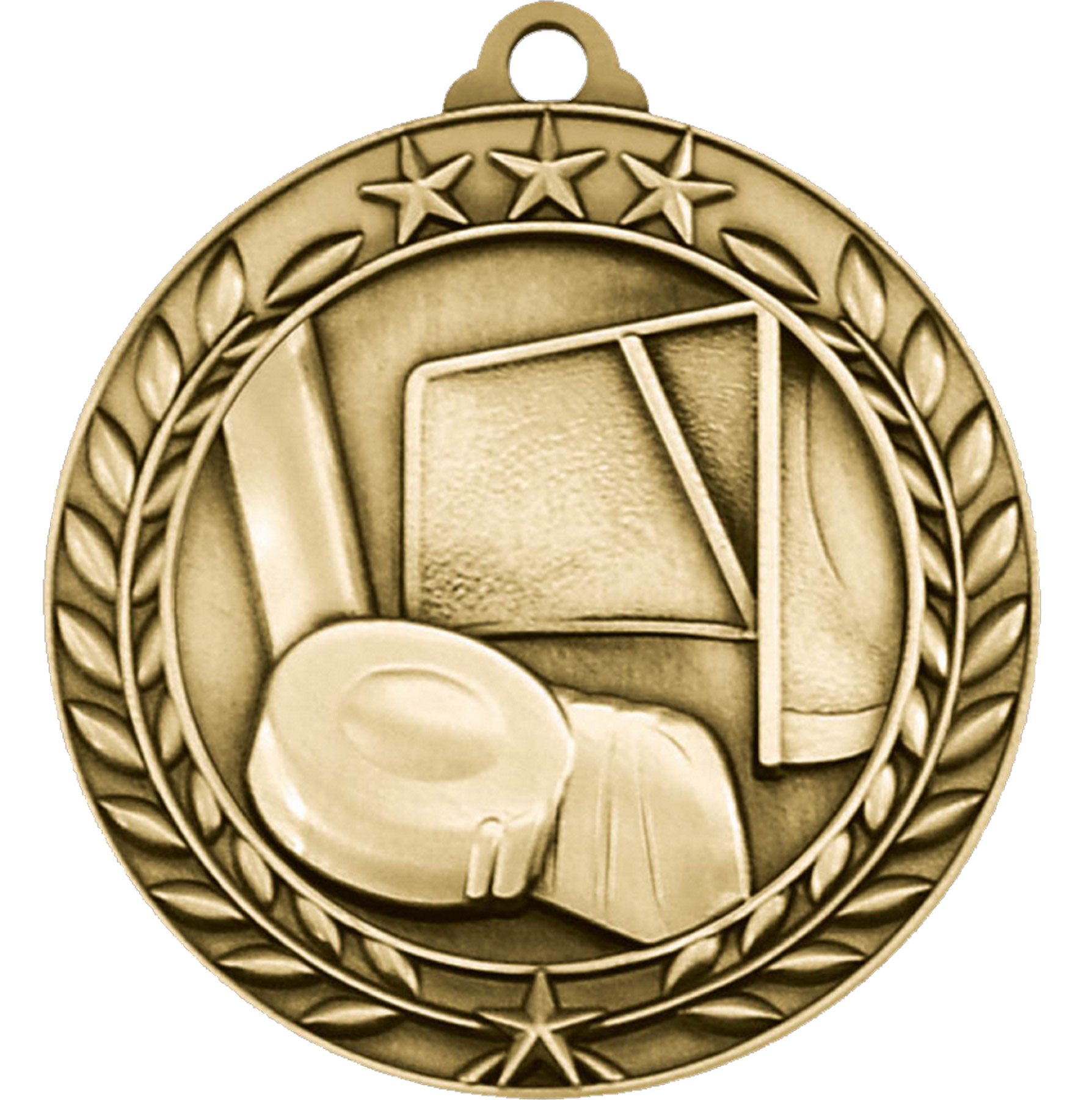 Stock Small Academic & Sports Laurel Medals: Hockey 2