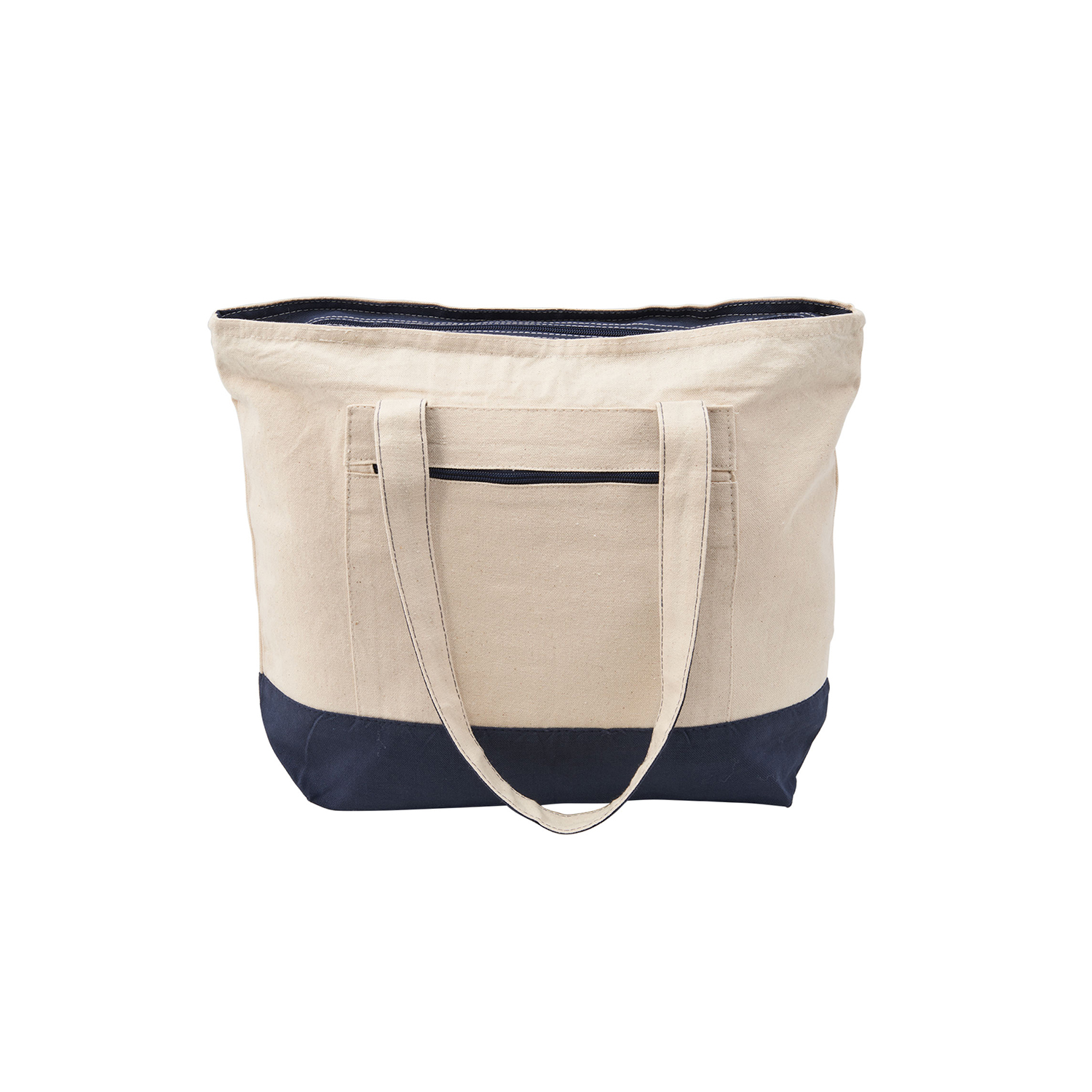 Zippered Cotton Canvas Tote Bag 6