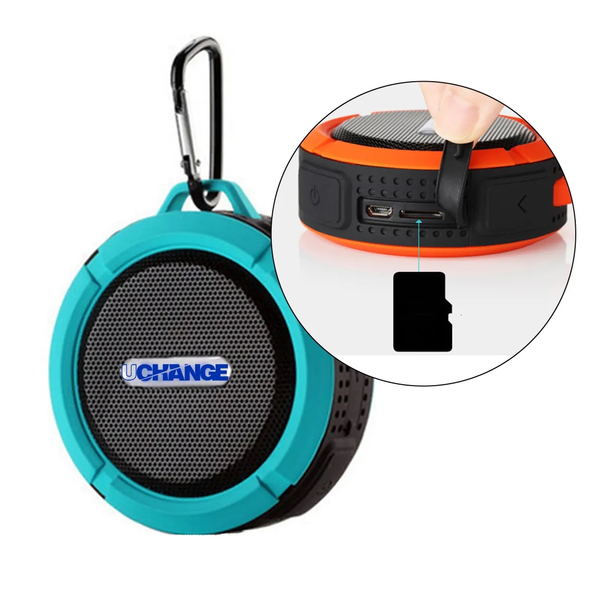 Rugged Waterproof Bluetooth Speaker With Carabiner 6