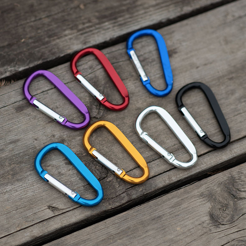 Aluminum D Ring Carabiners Spring Clips Hook 4