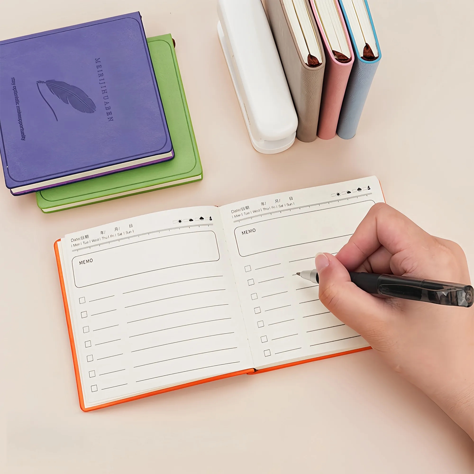 Custom A7 PU Notebook, Pocket Portable Planner 3