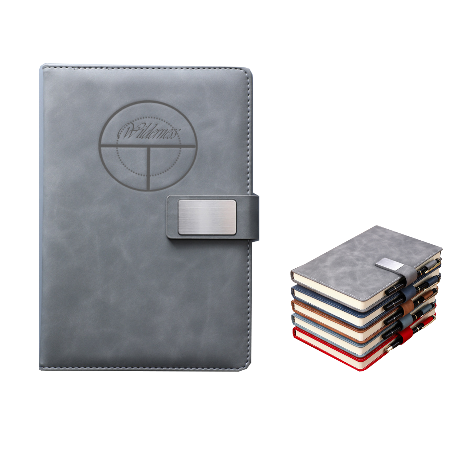 Classic Mid Size Lined Page Notebook with Clip 2