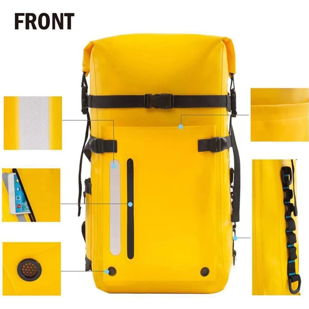 Over Shoulder PVC Waterproof Hiking Backpack 6