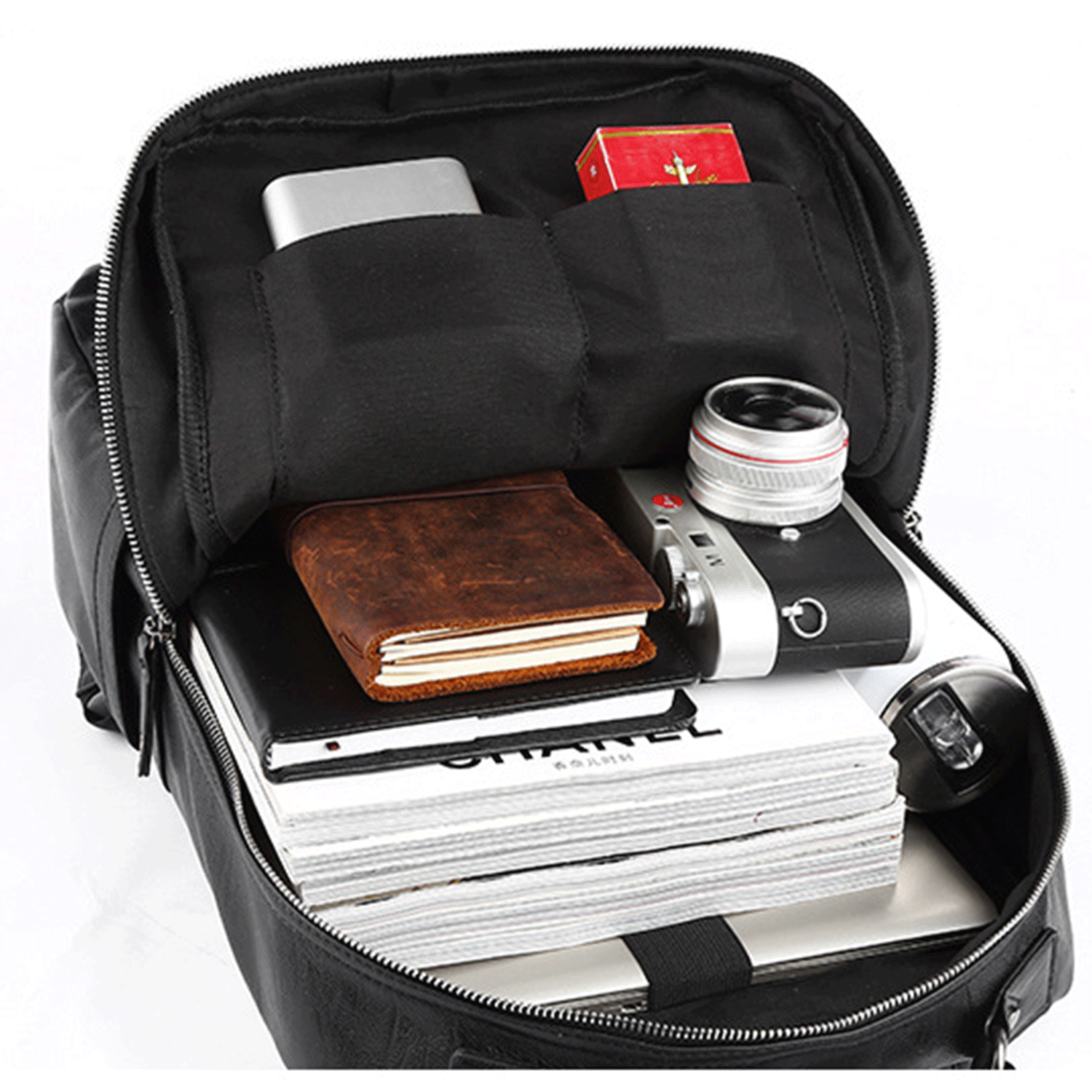 14 Inches Laptop Pu Leather Middle School Students Backpack 6