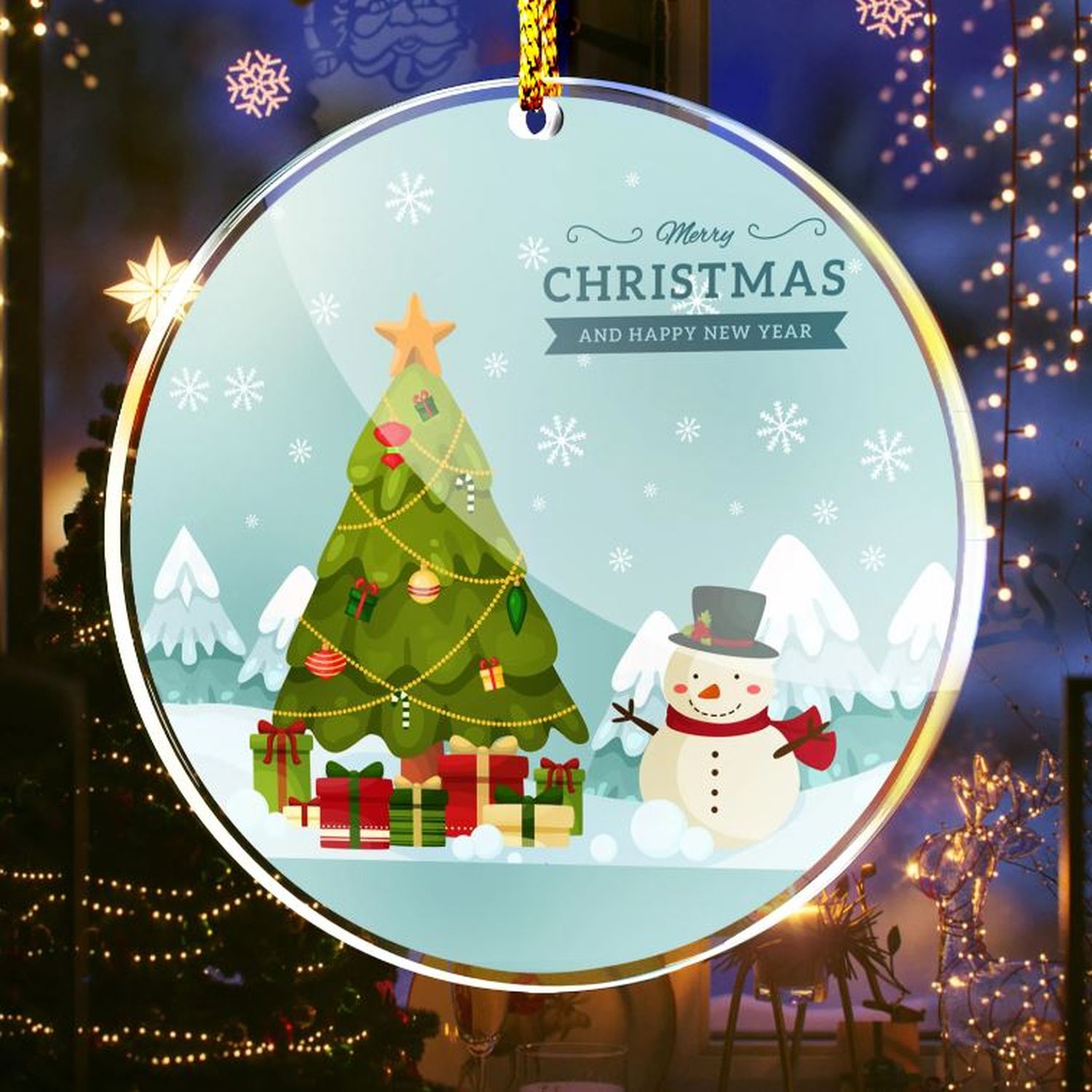 Personalized Crystal Christmas Ornament 1