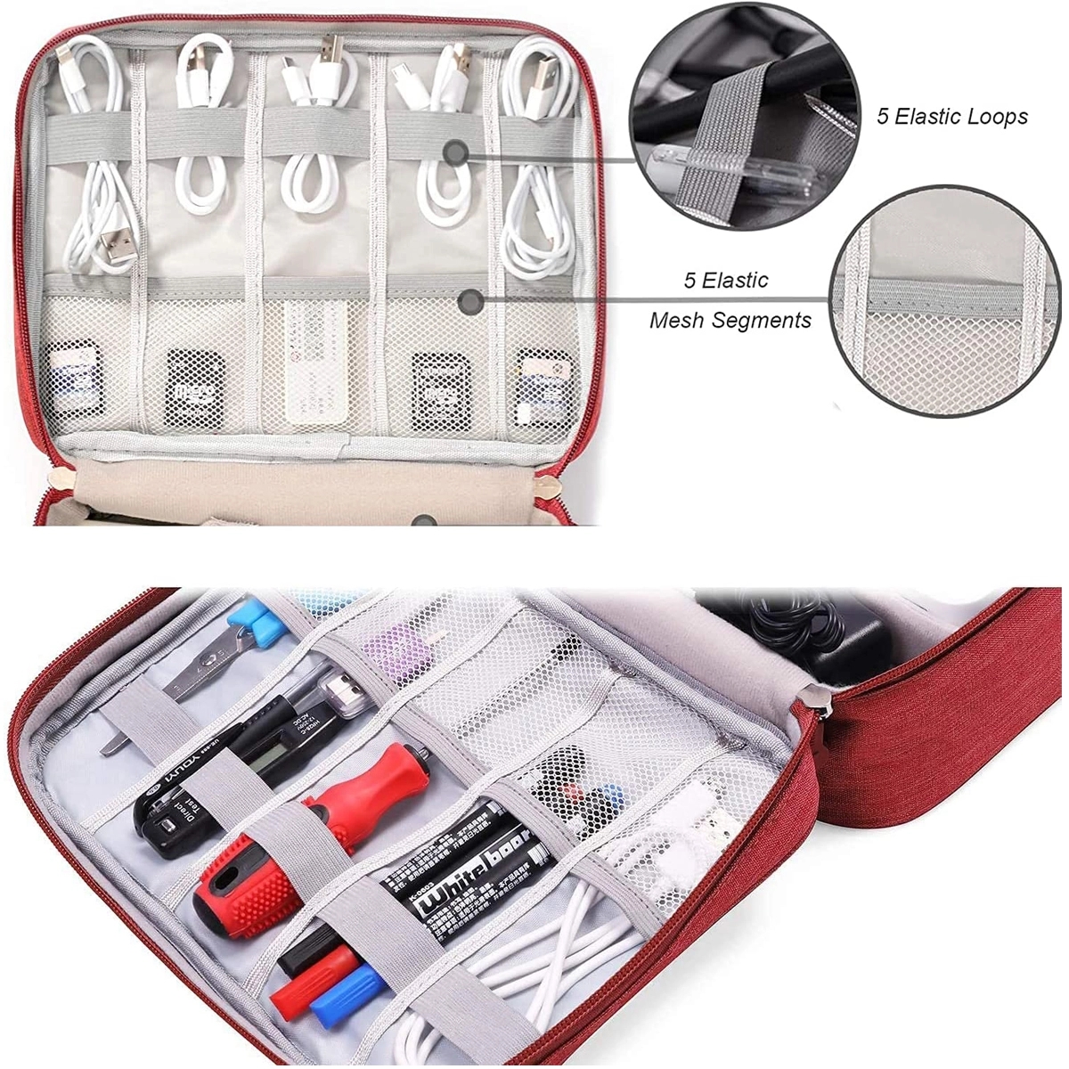 Travel Cable Electronics Organizer 4