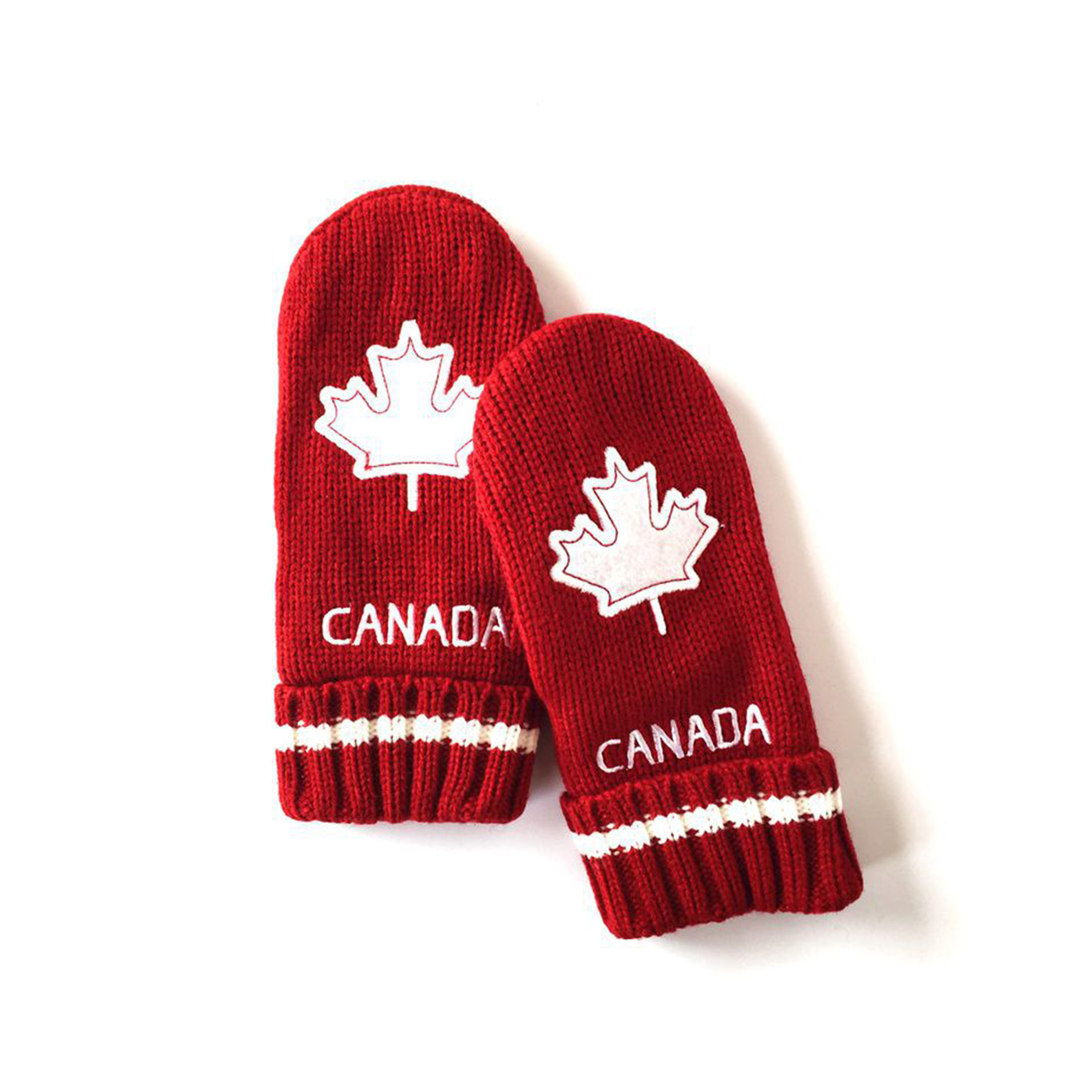 Full Finger Acrylic Knit Mitten With Fleece Lining 4