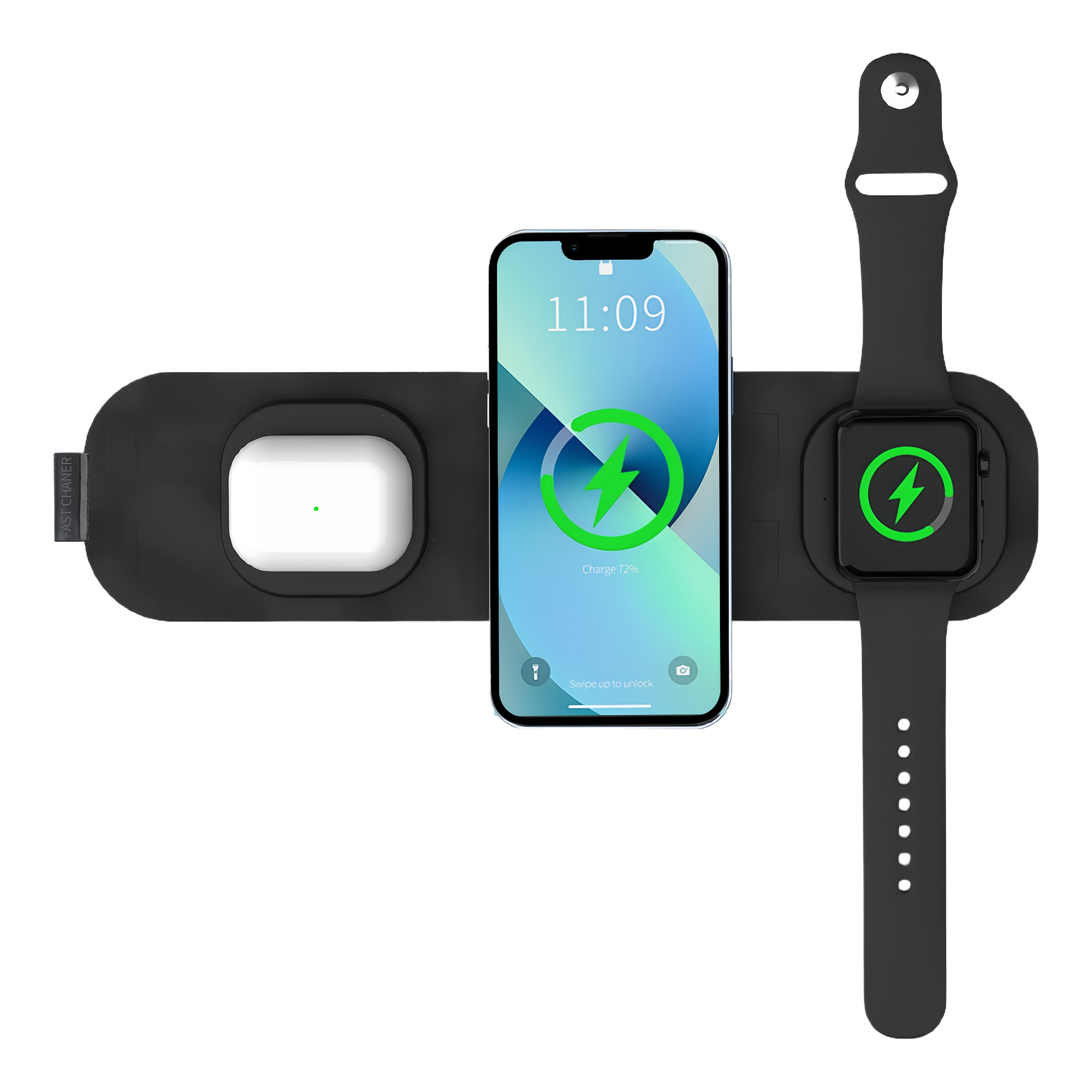 3-in-1 Foldable Travel Wireless Charger with MagSafe Fast Charging for Watch 3