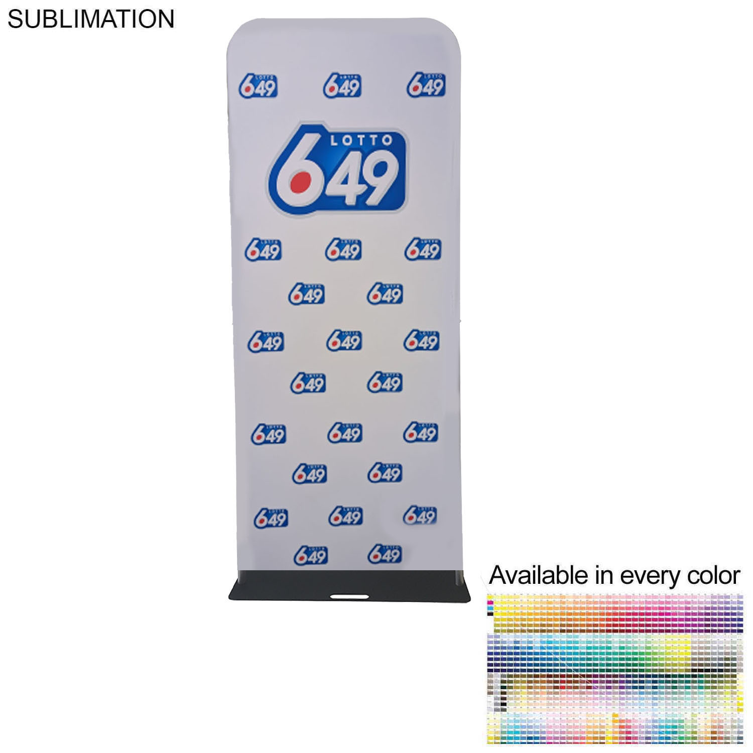 72 Hr Fast Ship - 3'W x 90"H EuroFit Tension Fabric Banner with Steel Base, Graphics Double Sided 24