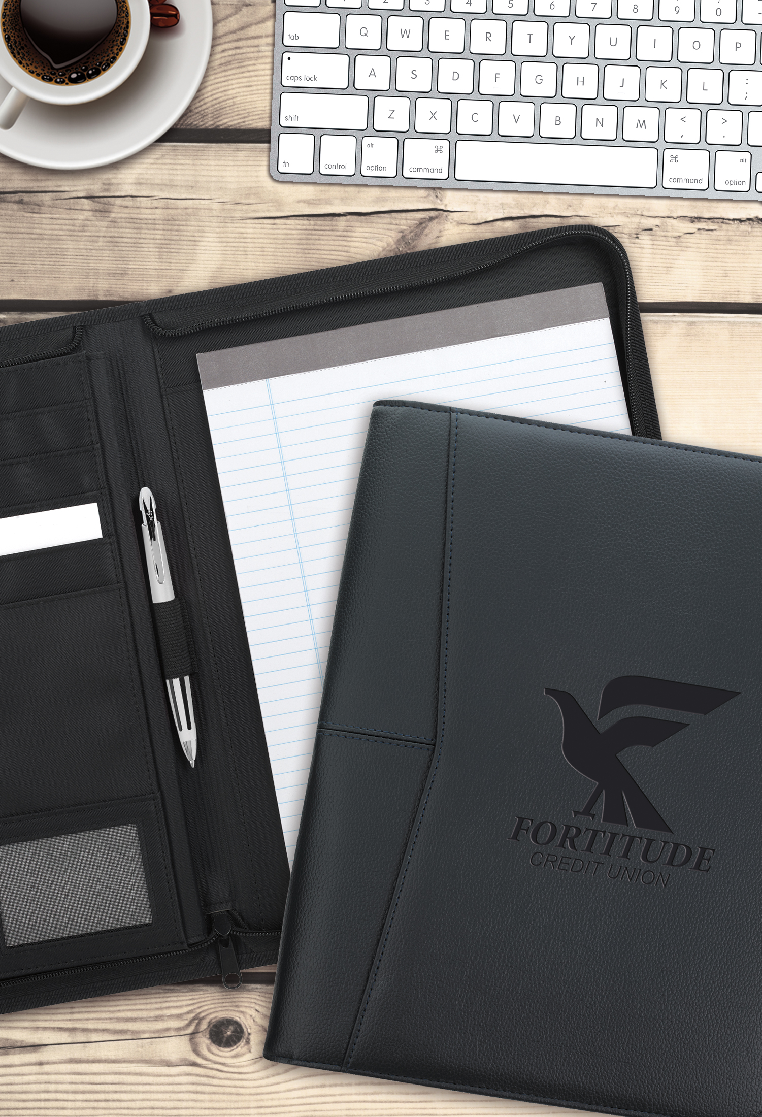 Arrow Zippered Padfolio 15