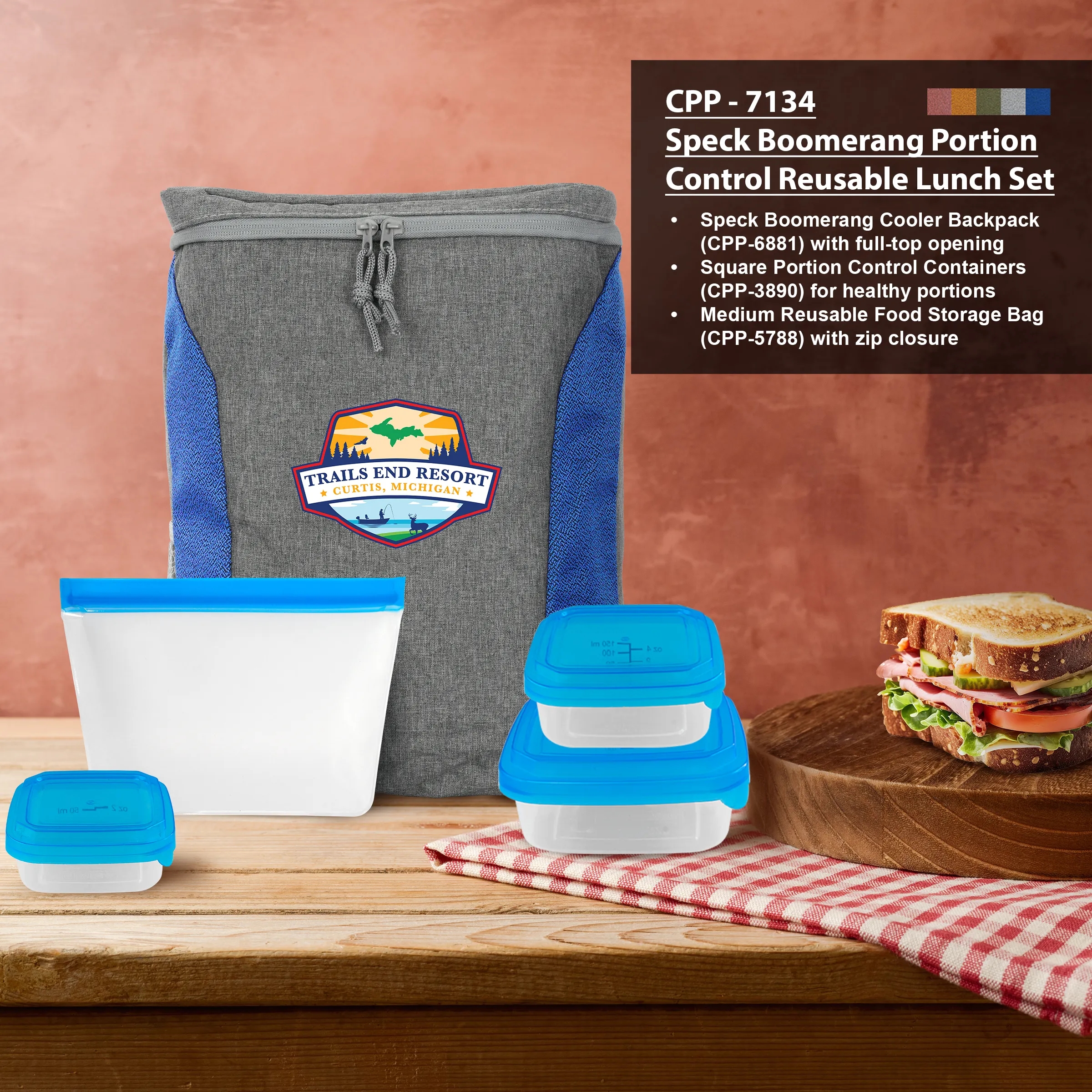 SPECK BOOMERANG PORTION CONTROL REUSABLE LUNCH SET 14