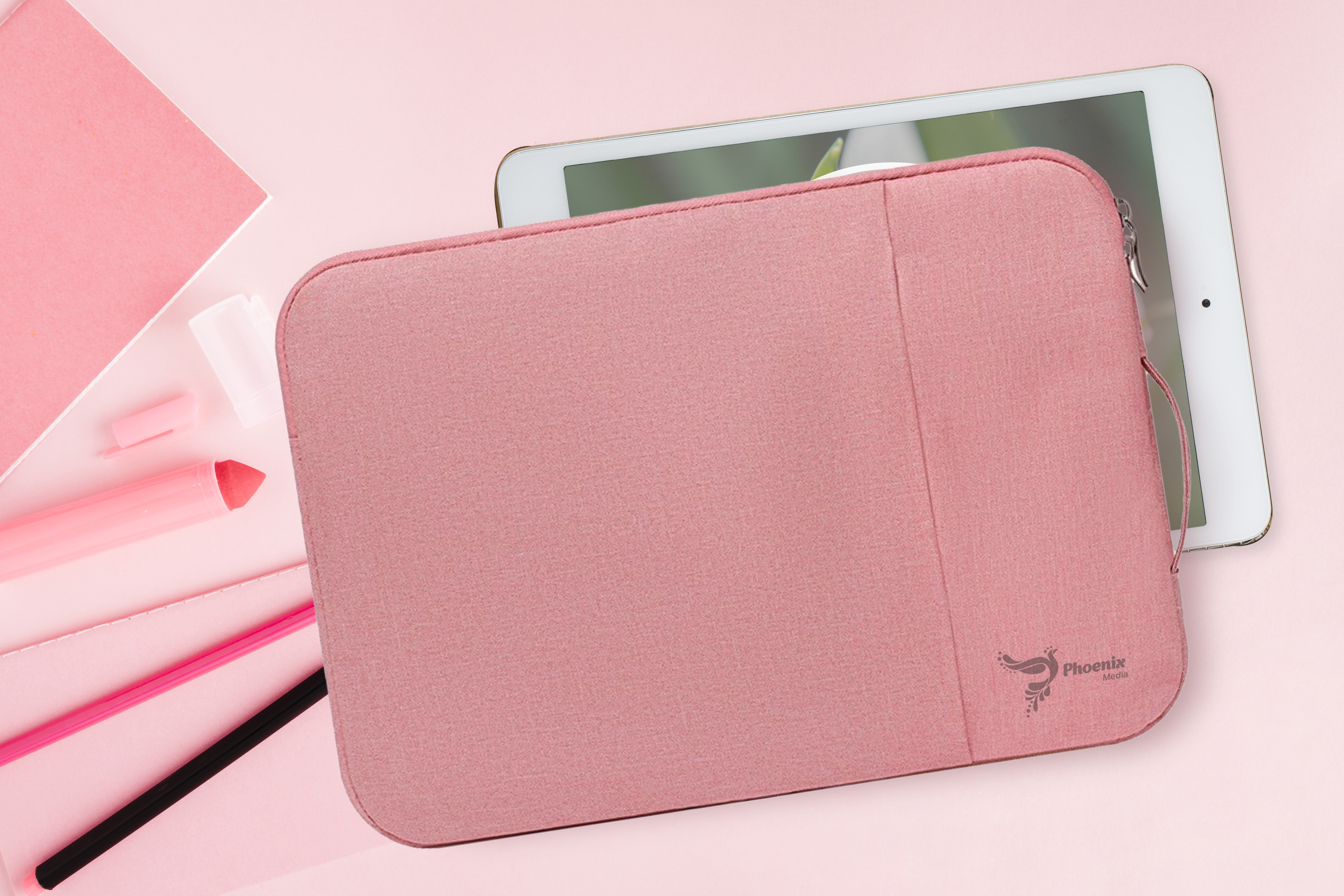 Jacquard Laptop Sleeve with Front Pocket and Carry Handle 1