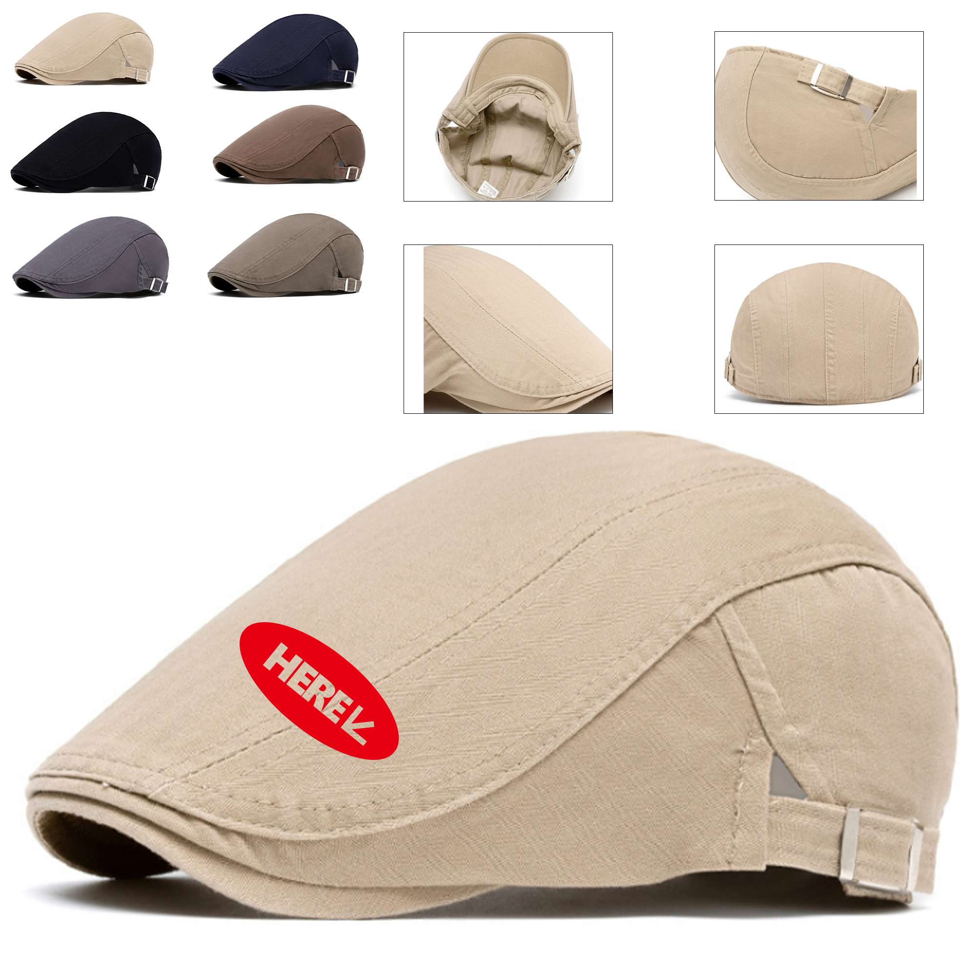 Adjustable Cotton Flat Hat 2