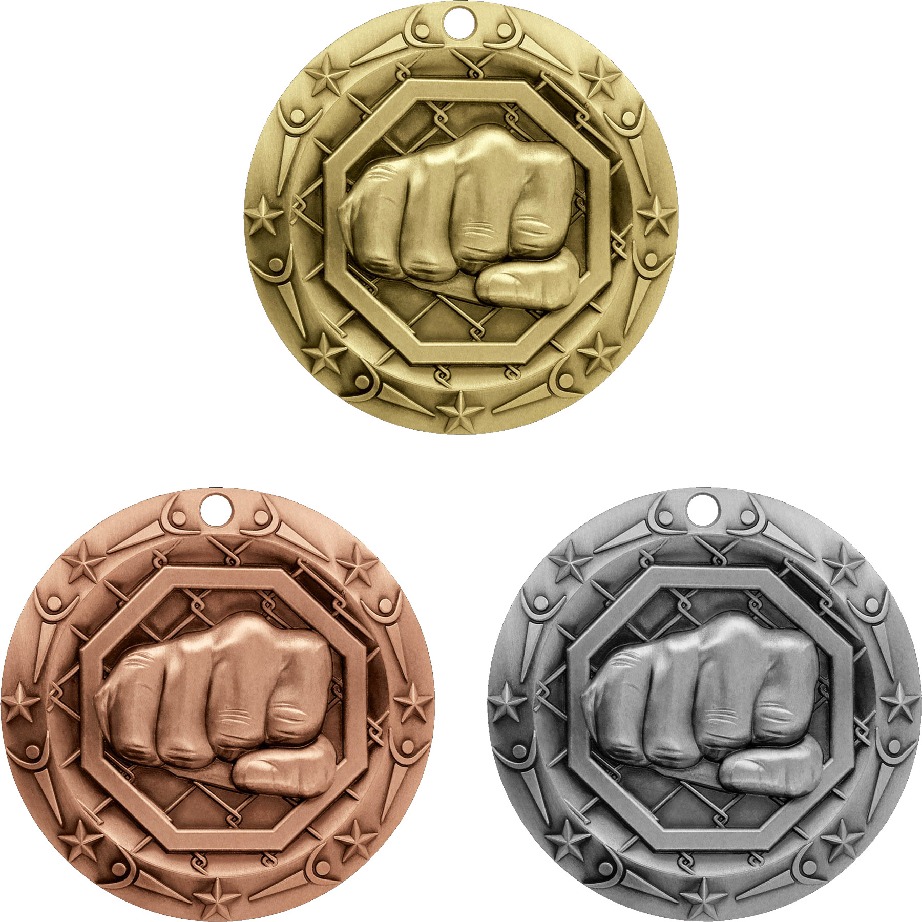 Stock World Class Sports & Academic Medals: MMA