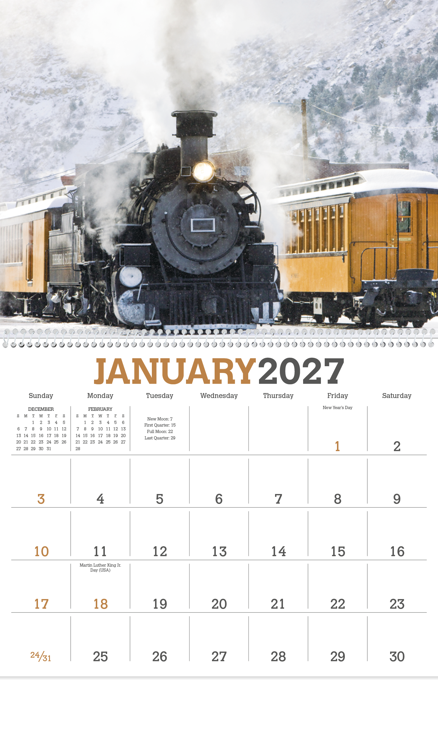 Triumph® Calendars Trains Calendar 88