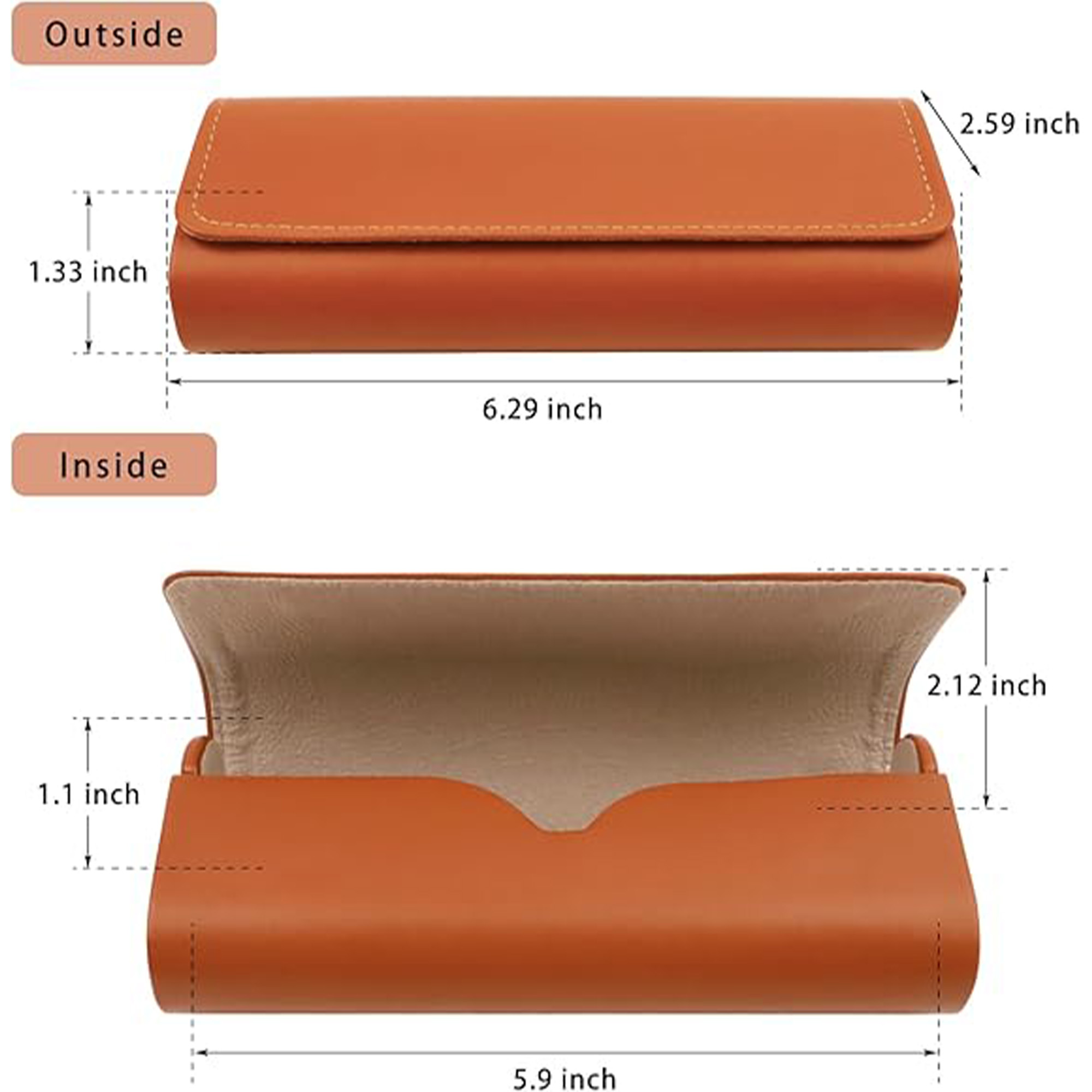 Portable PU Eyeglasses Case 3