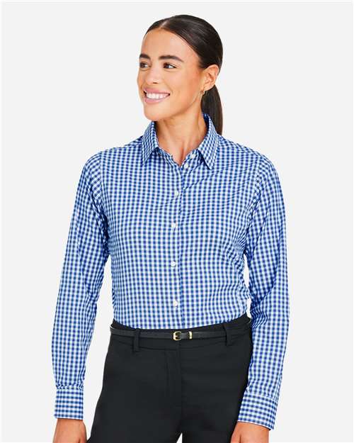Women's CrownLux Performance® Gingham Dress Shirt - DG536W 12