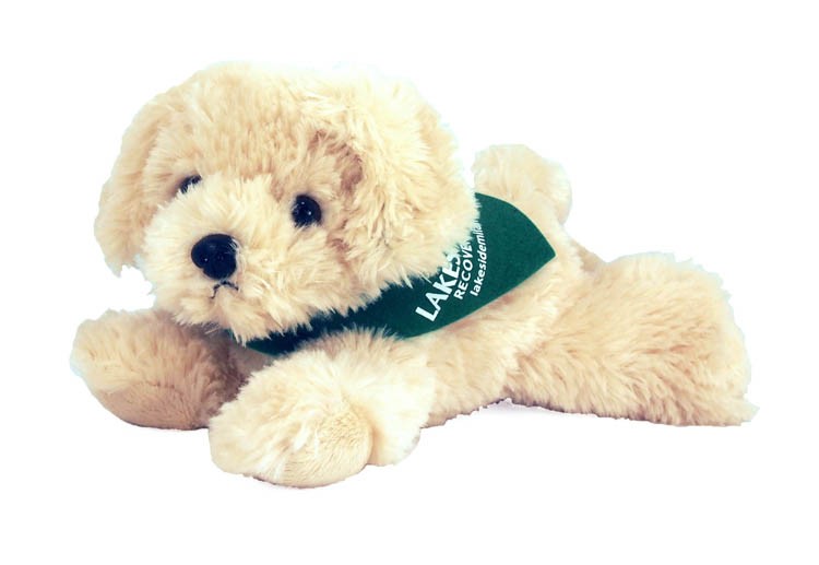 8" Bailie Golden Retriever with bandana and one color imprint 2