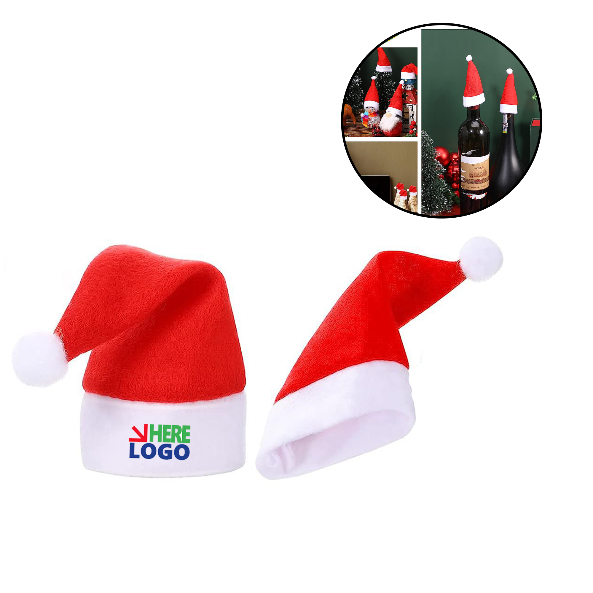 MOQ:100pcs Wine Bottle Santa Hat 2