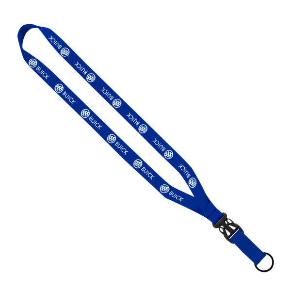 3/4" Multi-Color Polyester Lanyard with Slide Buckle Release & Split-Ring 19