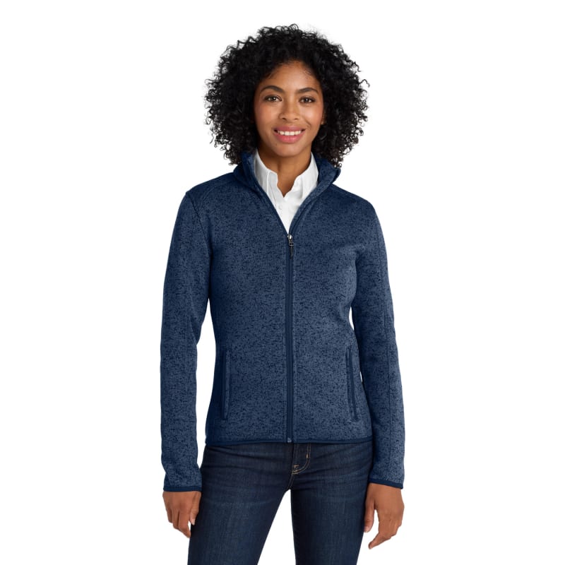 Port Authority Women's Sweater Fleece Jacket. 11