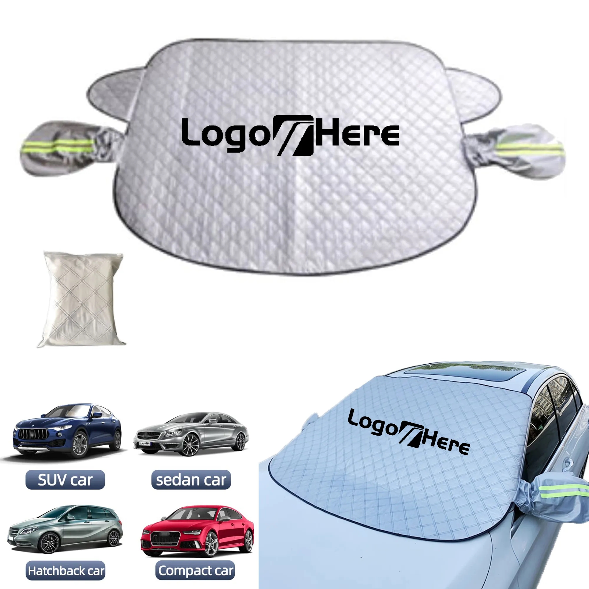 Portable Snow Car Windshield Protector Cover 1