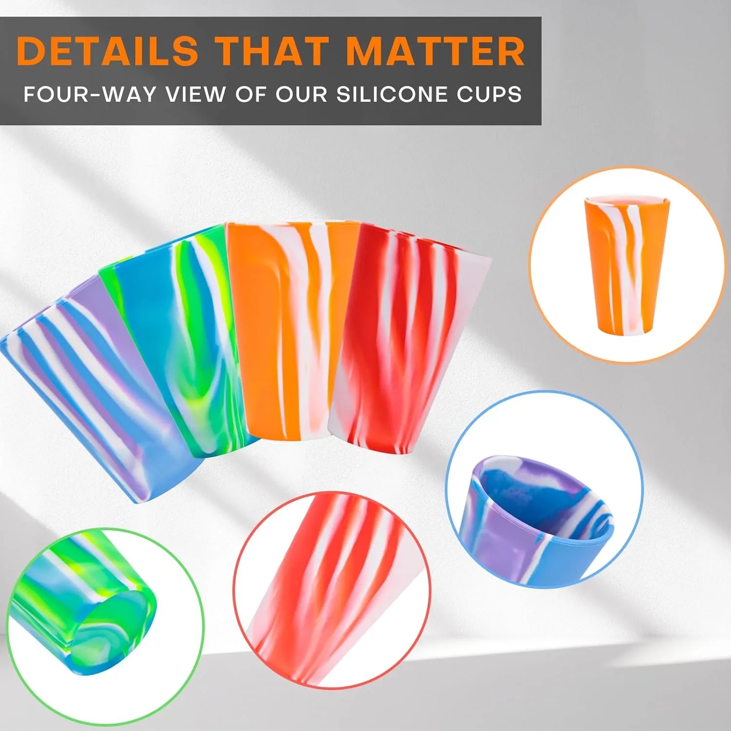 16oz Unbreakable Silicone Cup Drinkware 4