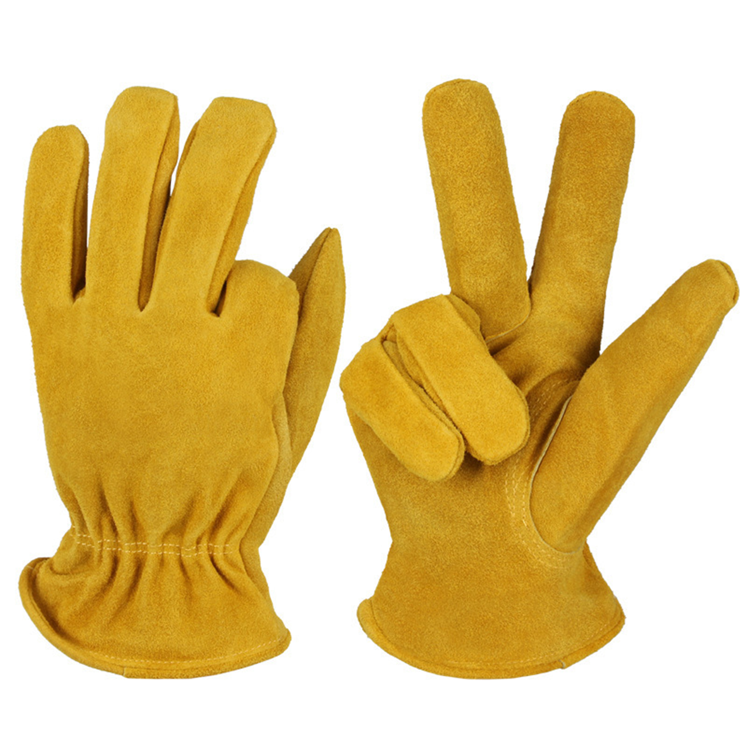 Cow Leather Velvet Wear-Resistant Gloves 5