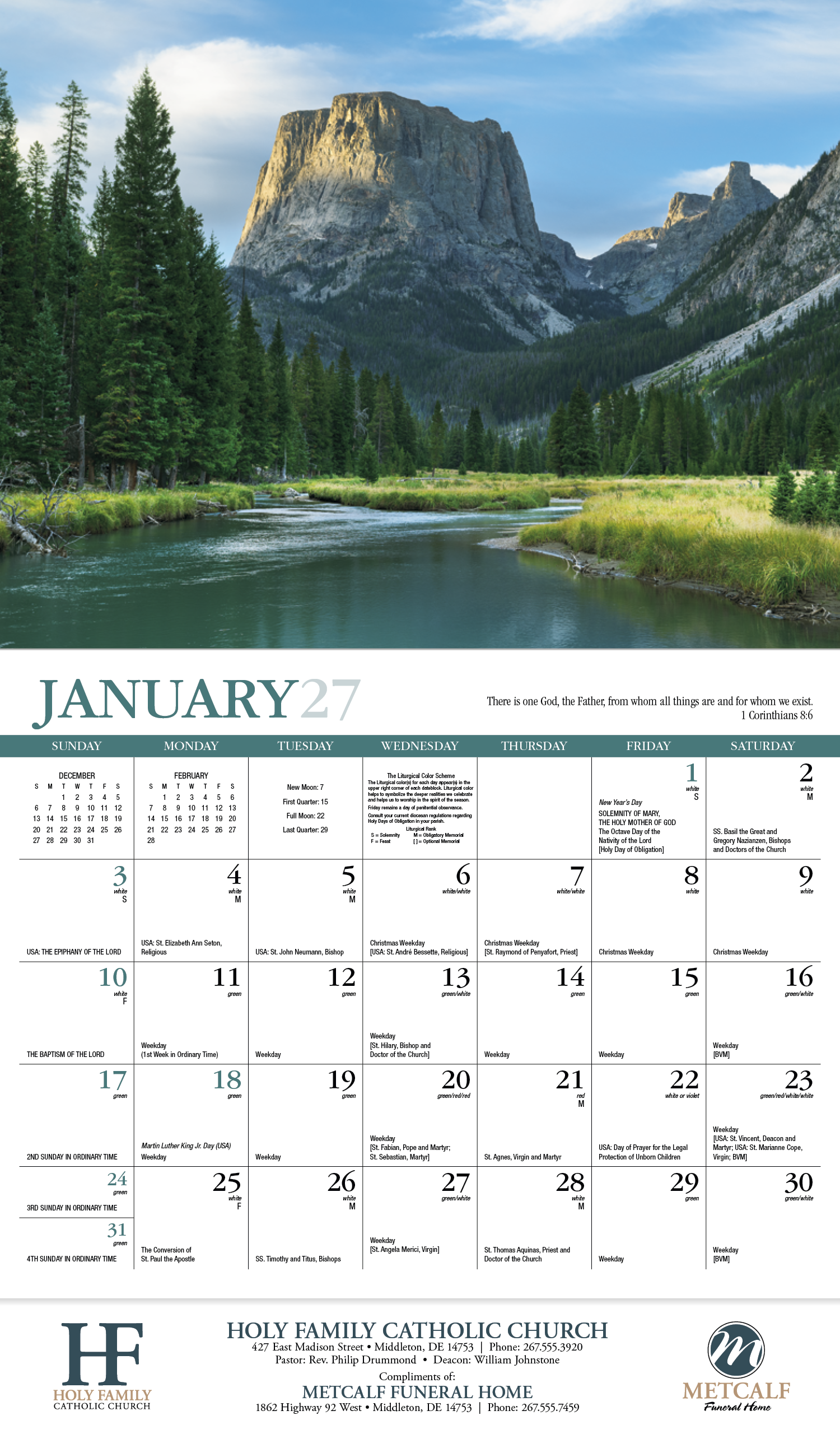 HotLine® Products Catholic Reflections Appointment Calendar - Stapled 52