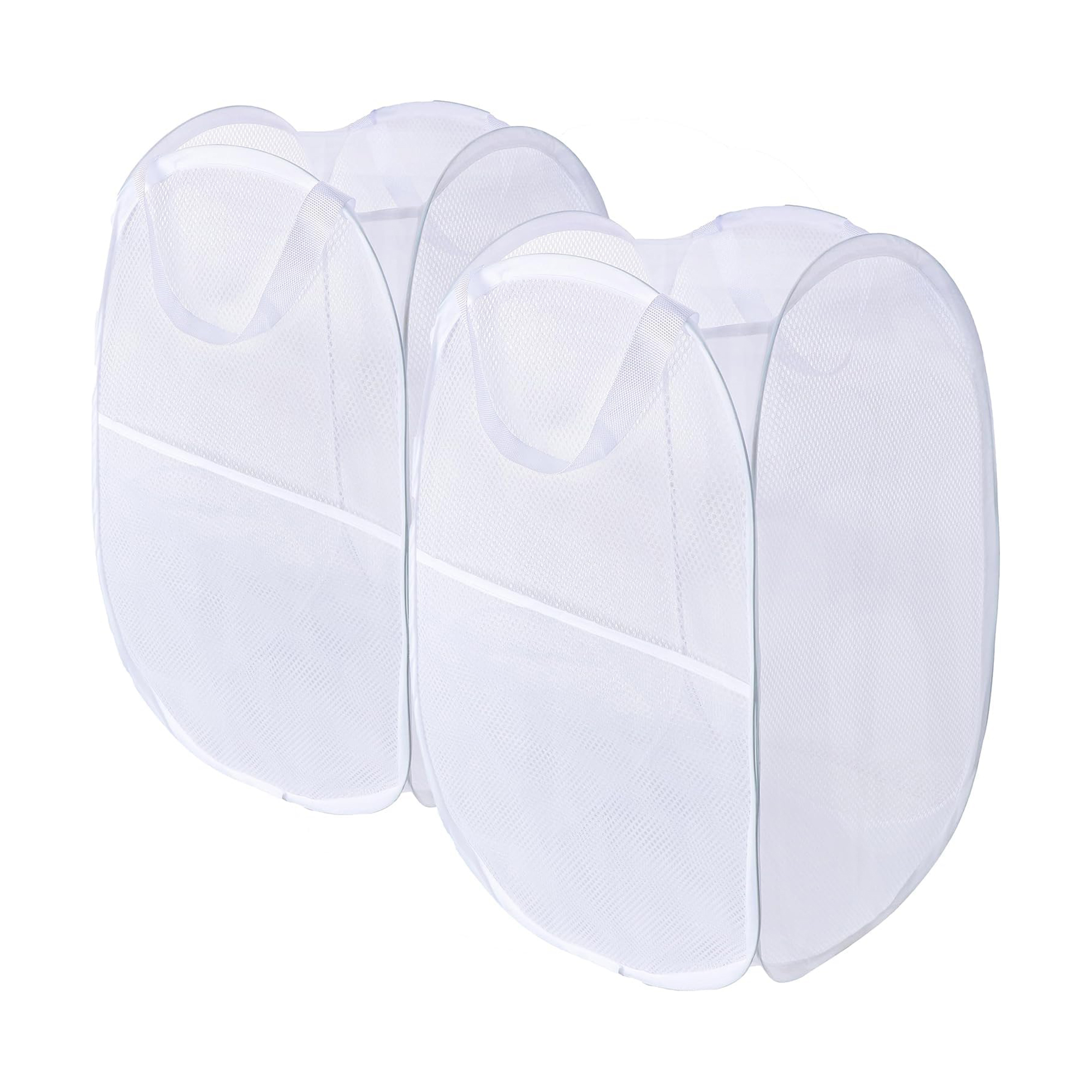Foldable Polyester Mesh Laundry Basket with Steel Frame 8