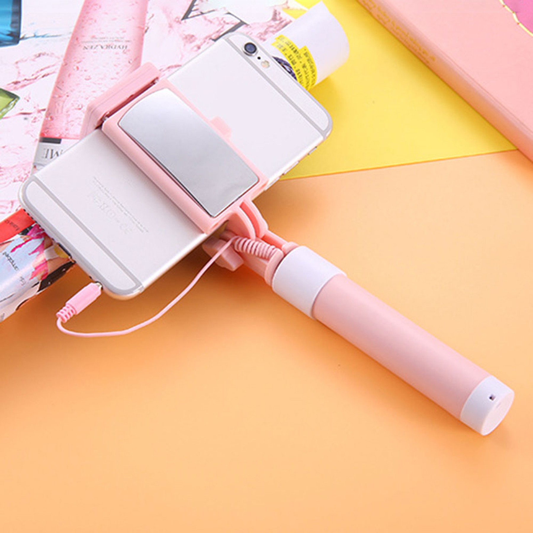Adjustable Selfie Stick W/Mirror 4