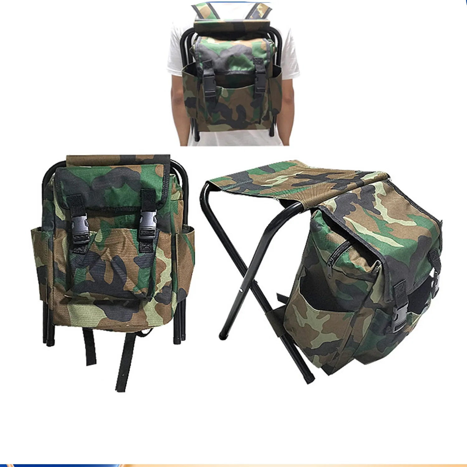Outdoor Camouflage Folding Large-Capacity Sketch Chair 1