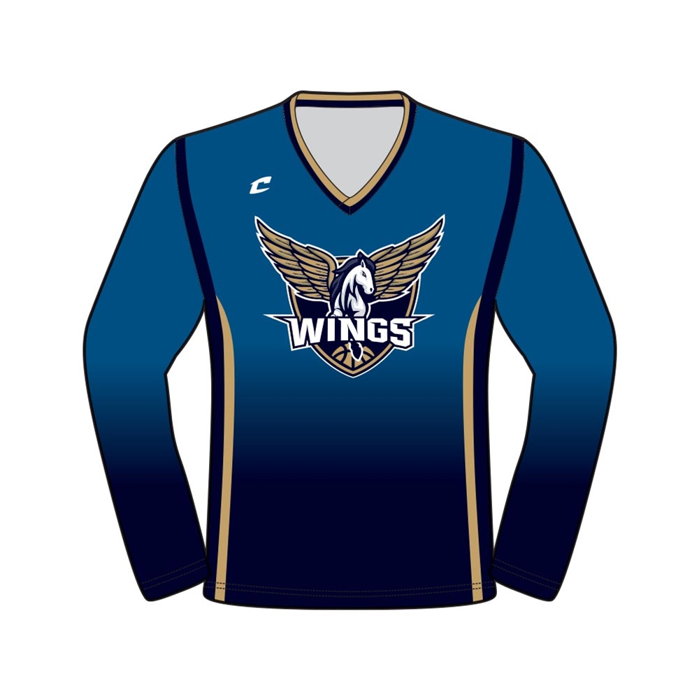 Juice V-Neck Long Sleeve Fitted T-Shirt Z-Cloth