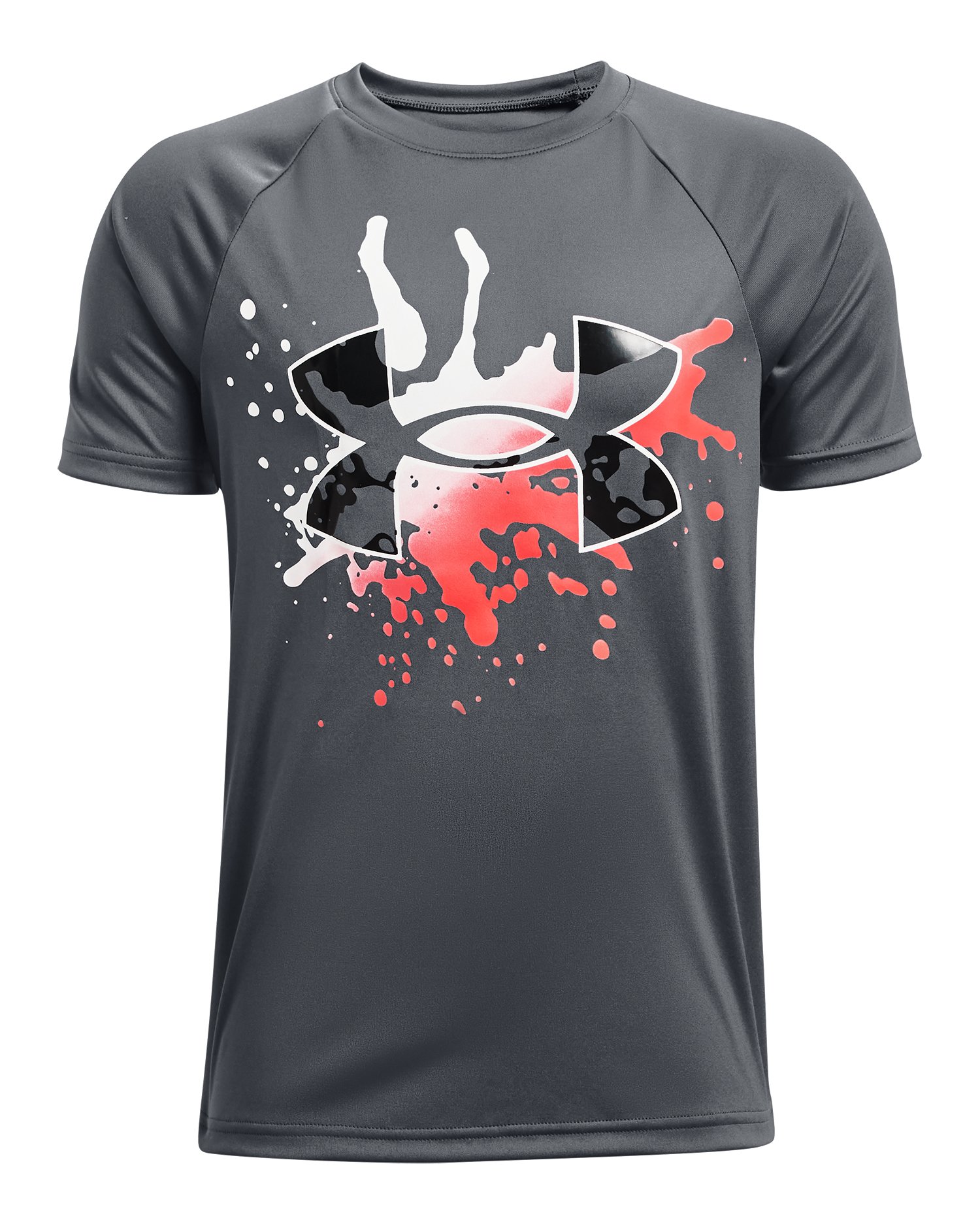 Boys' UA Tech Big Logo Splash Short Sleeve  3